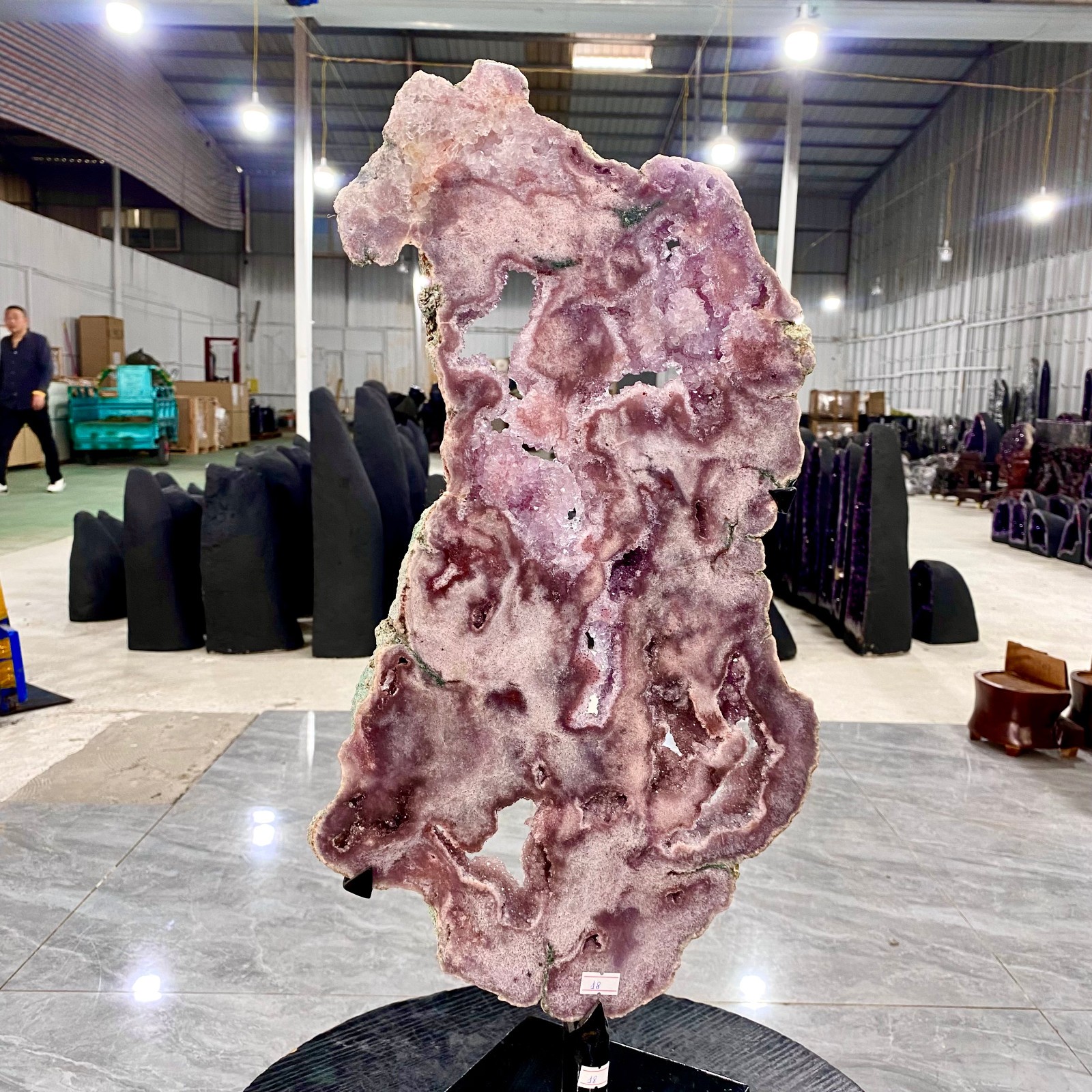 10LB Natural Pink Amethyst Slice Polished Crystal Slab Mineral Specimen Healing