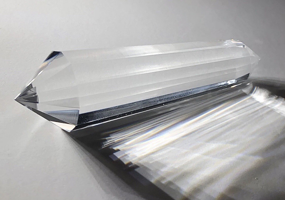 Excellent Diamond Cut Clear Vogel Quartz Crystal Specimen Arkansas United States