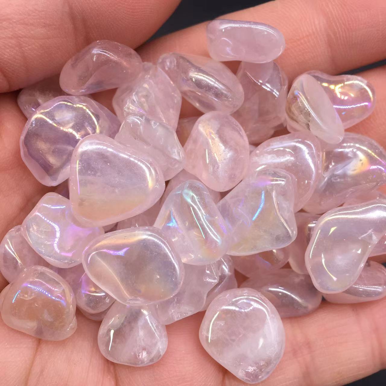 Angel Aura Natural Pink/Rose Quartz Crystal Tumbled Stone Healing Decorate 100g