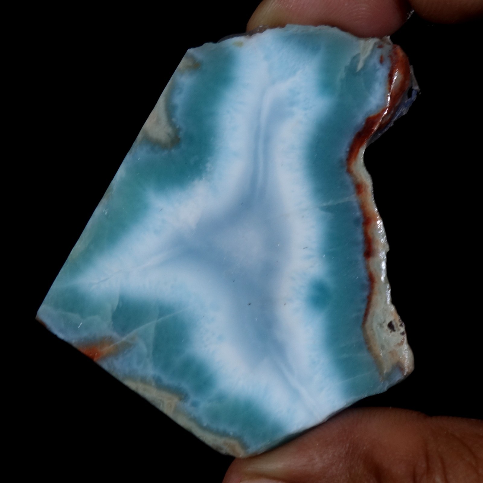 Spiritual Healing Larimar Natural Authentic Slab Rough Blue Gem Stone 154.90 Cts