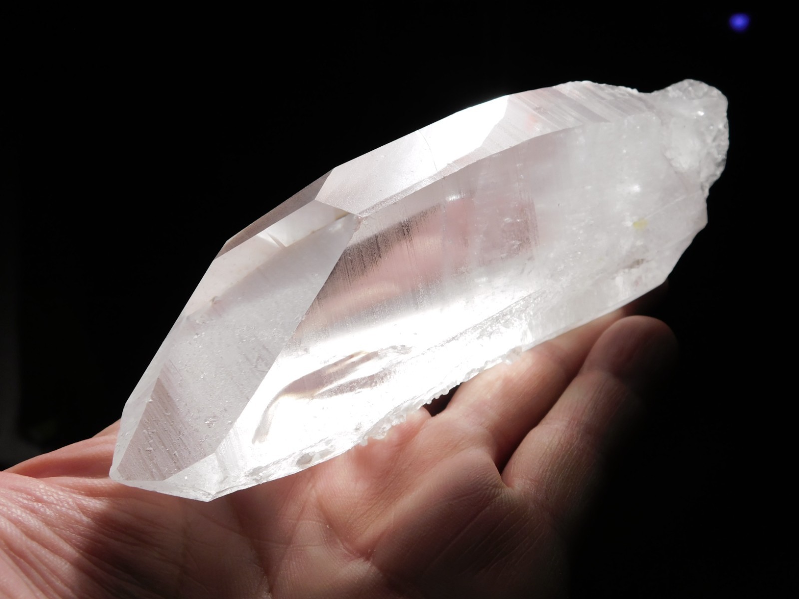 Big! Semi Translucent LEMURIAN Quartz Crystal From Brazil 443gr