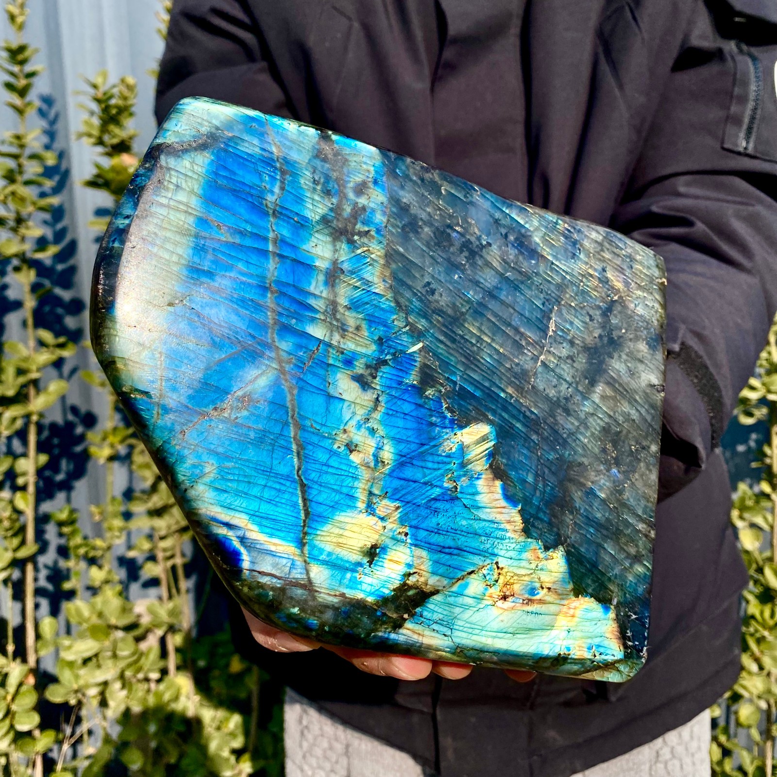8.19LB Natural Gorgeous Labradorite Quartz Crystal Stone Specimen Healing
