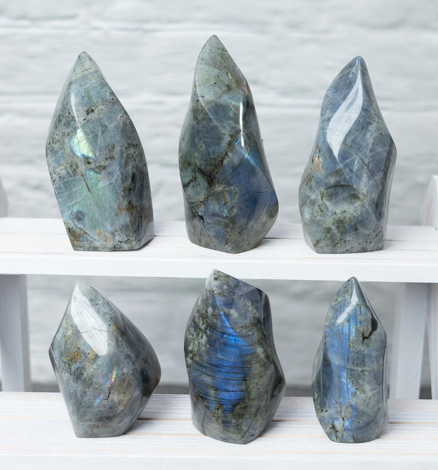 Labradorite Flame Natural Hand Carved Crystal Decorative Stone Home Decor Gift