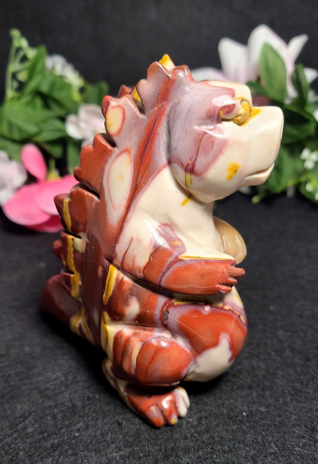 Rare Large 4″ 345g Mookaite Dragon Dinosaur Godzilla Crystal Stone Statue