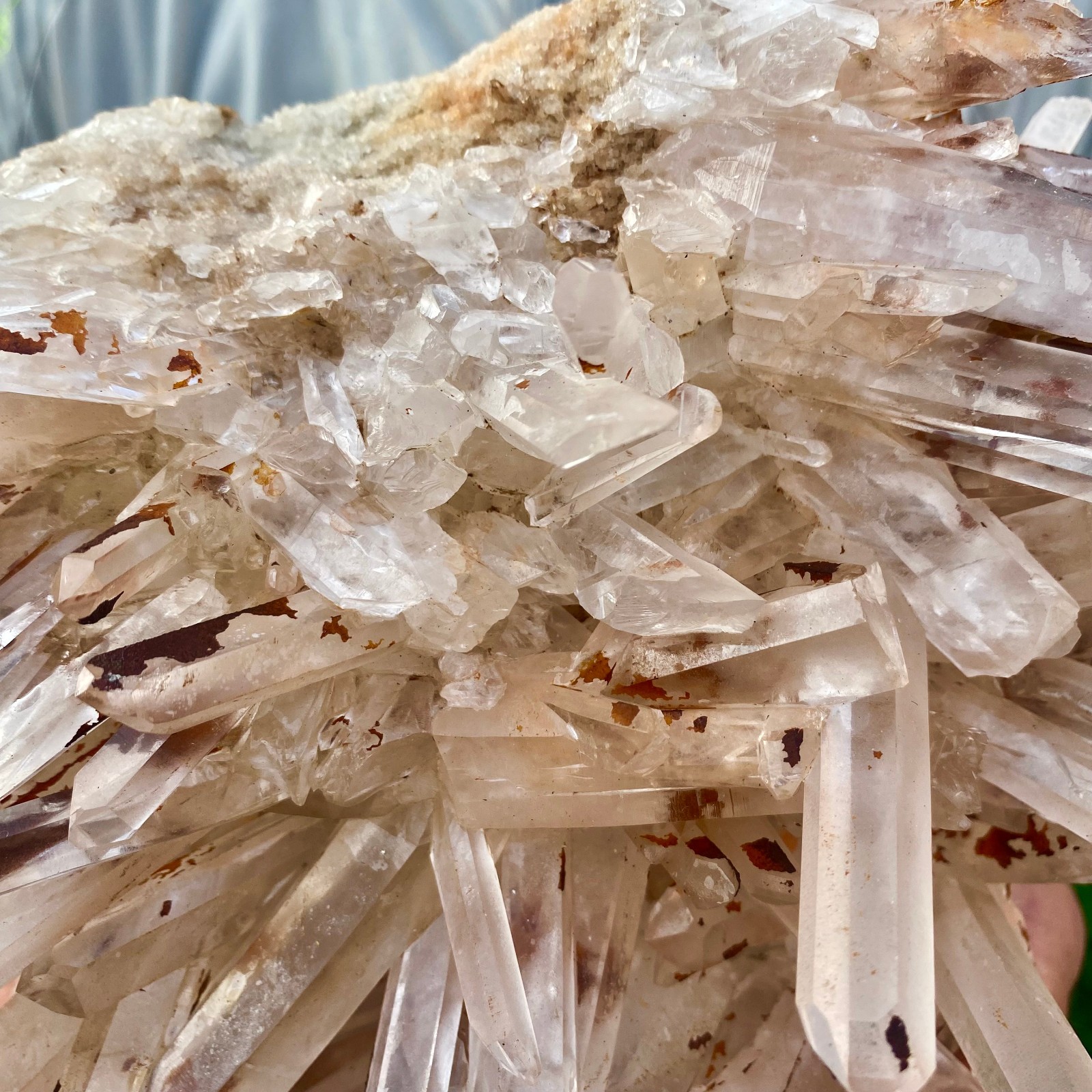 8.15LB Large Natural Clear White Crystal Quartz Cluster Energy Healing Specimen