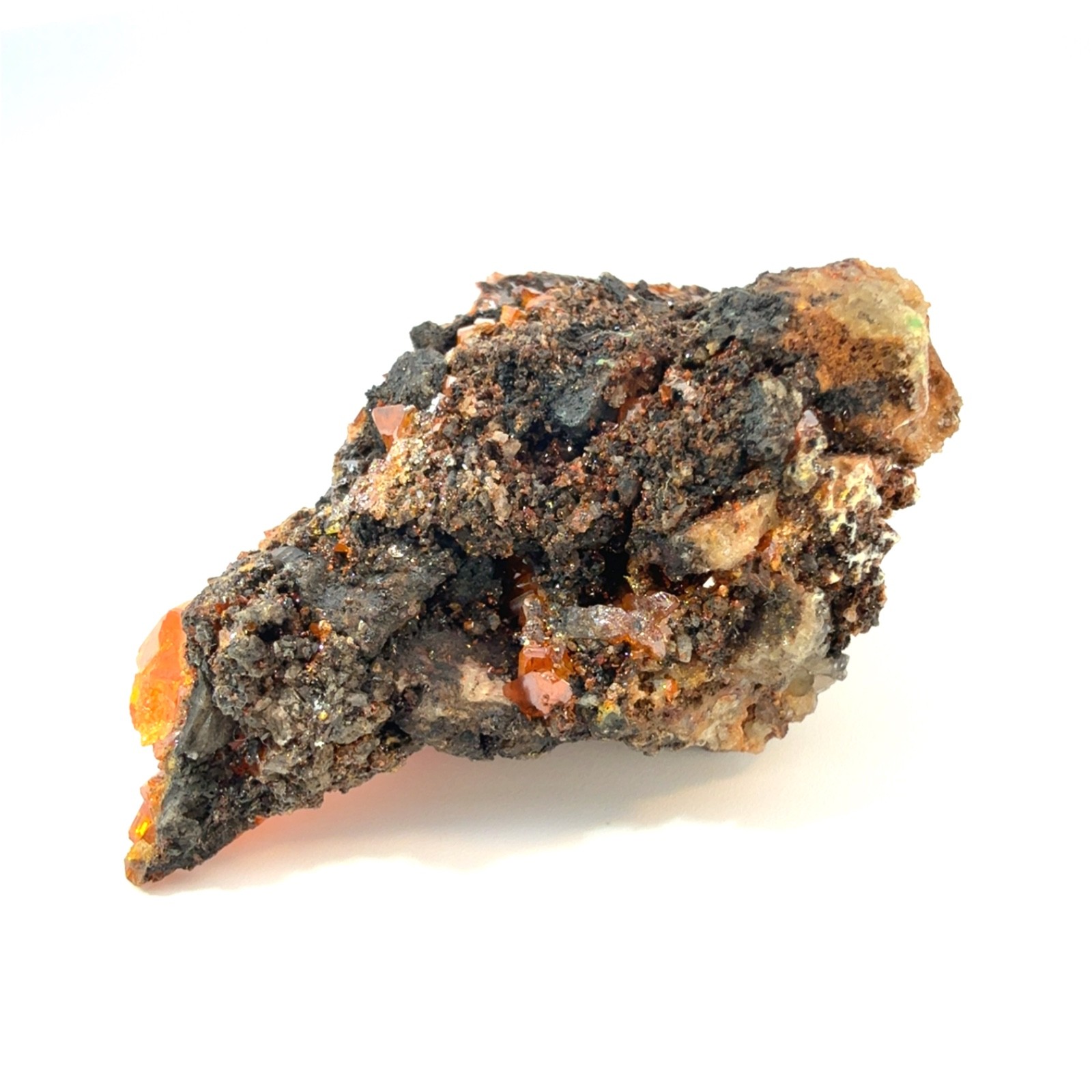 GEM WULFENITE CLUSTER ON MATRIX FROM RED CLOUD MINE, AZ, USA – MINIATURE, 22g