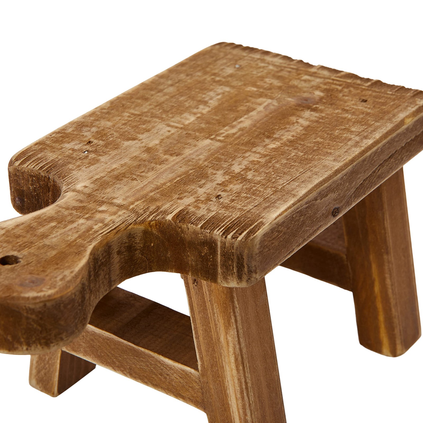 Small Wood Pedestal with Handle