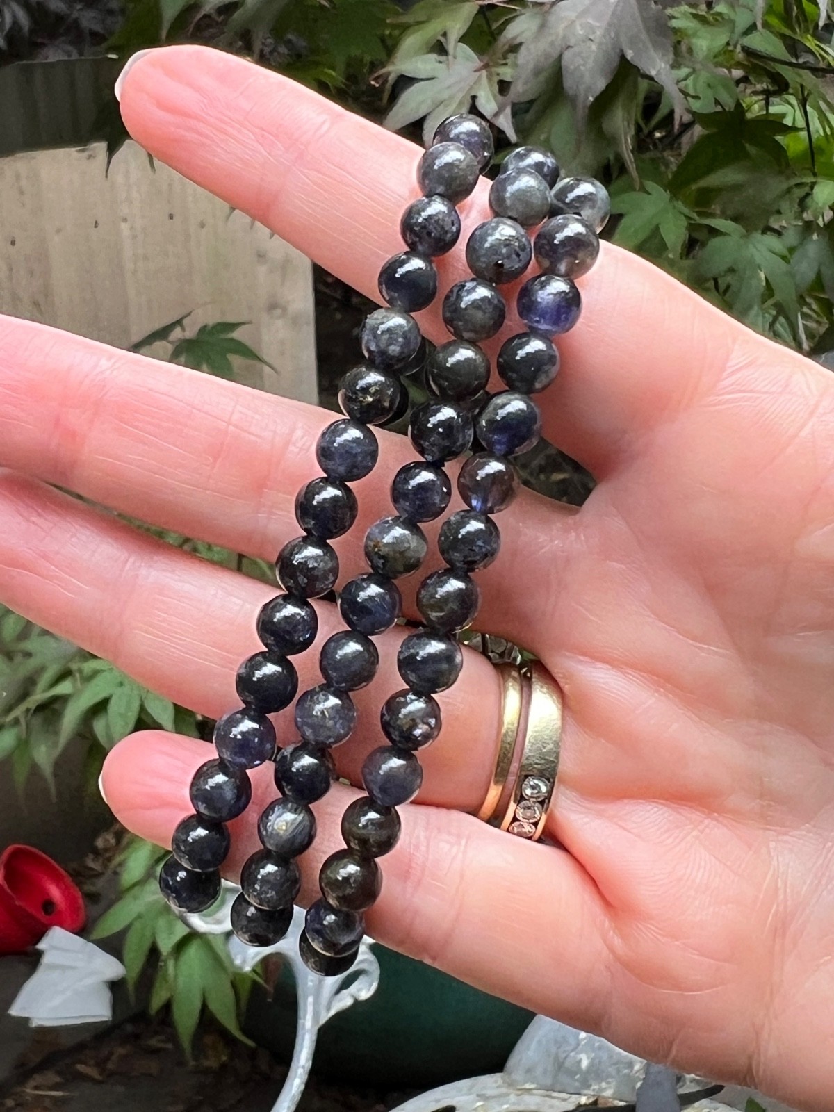 Iolite Crystal Bracelet 6mm AAA Grade