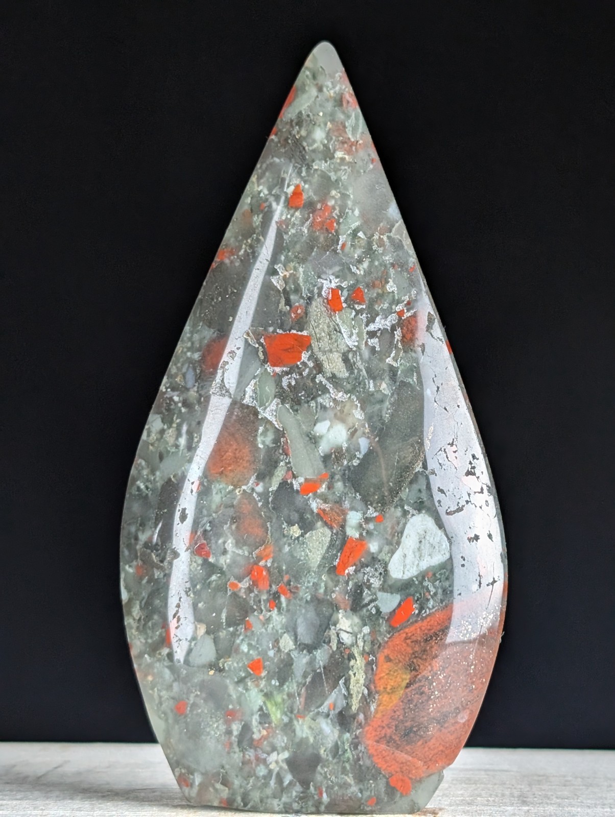 Bloodstone Freeform Ornament Crystal Chakra Gemstone Reiki Mineral Teardrop