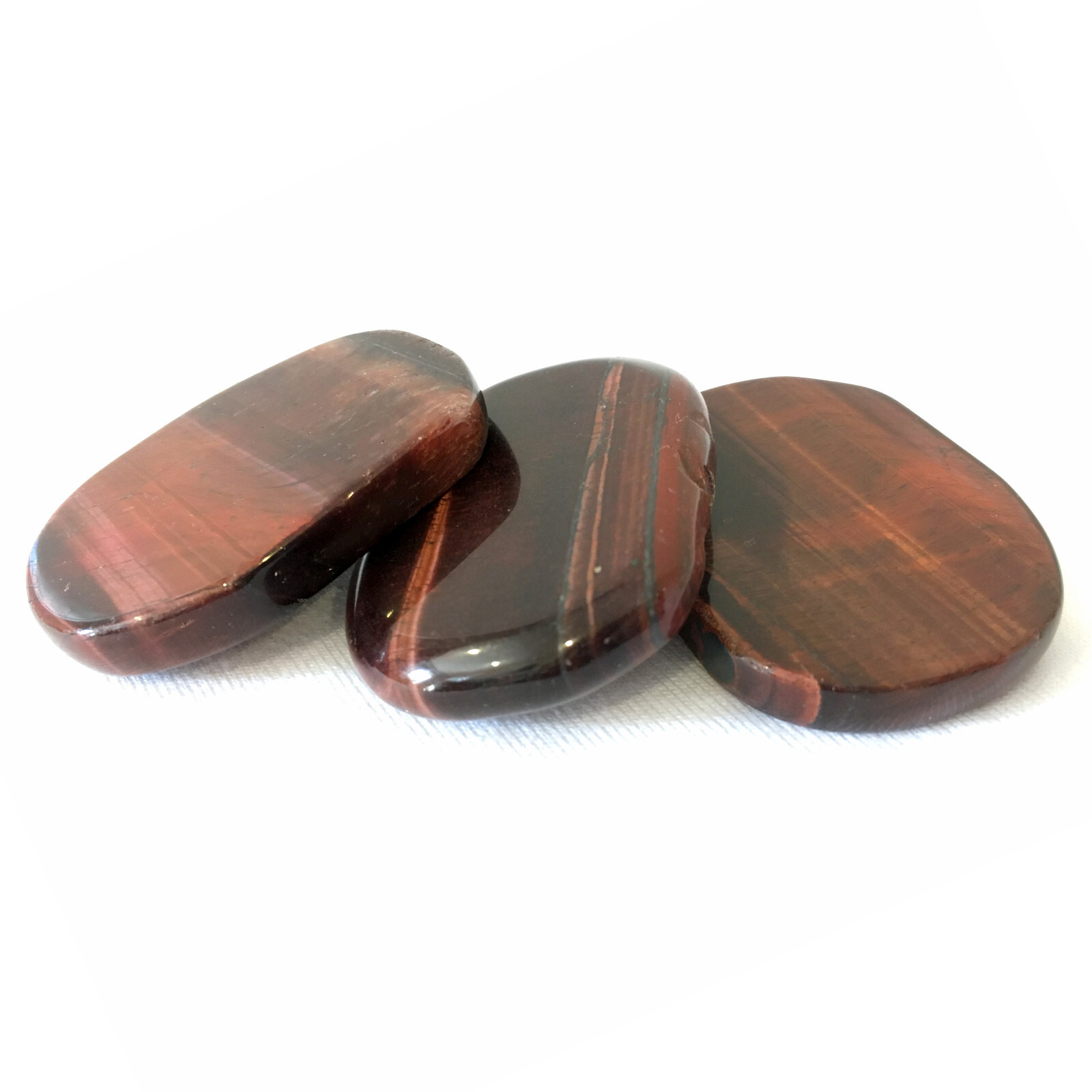 Smooth Polished Tigers Eye Palm Stone Dragon Eye Red Tiger Crystal Heal Reiki