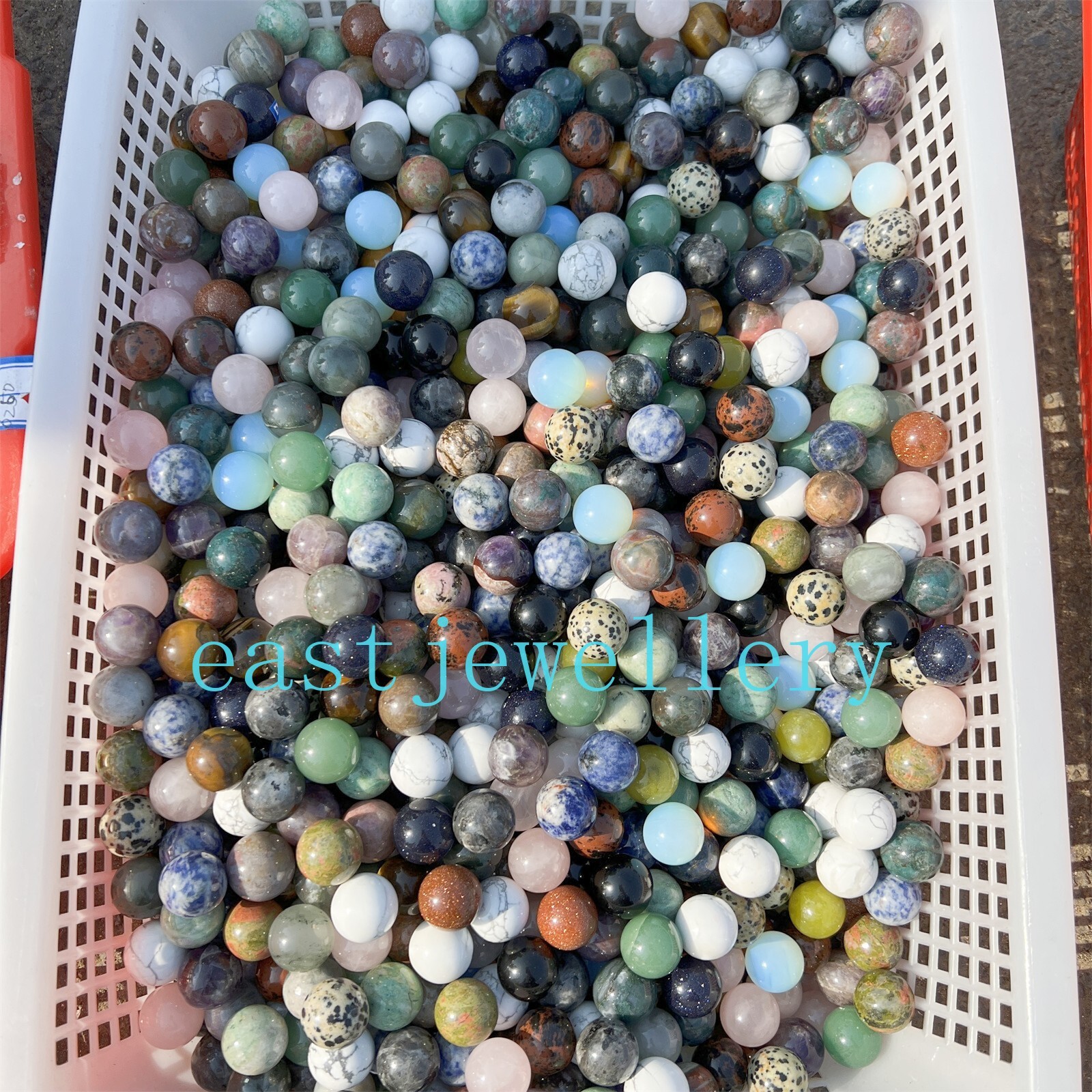 10pcs Natural Mixed Sphere Quartz Crystal Carved Ball Reiki Healing Gem 18mm+
