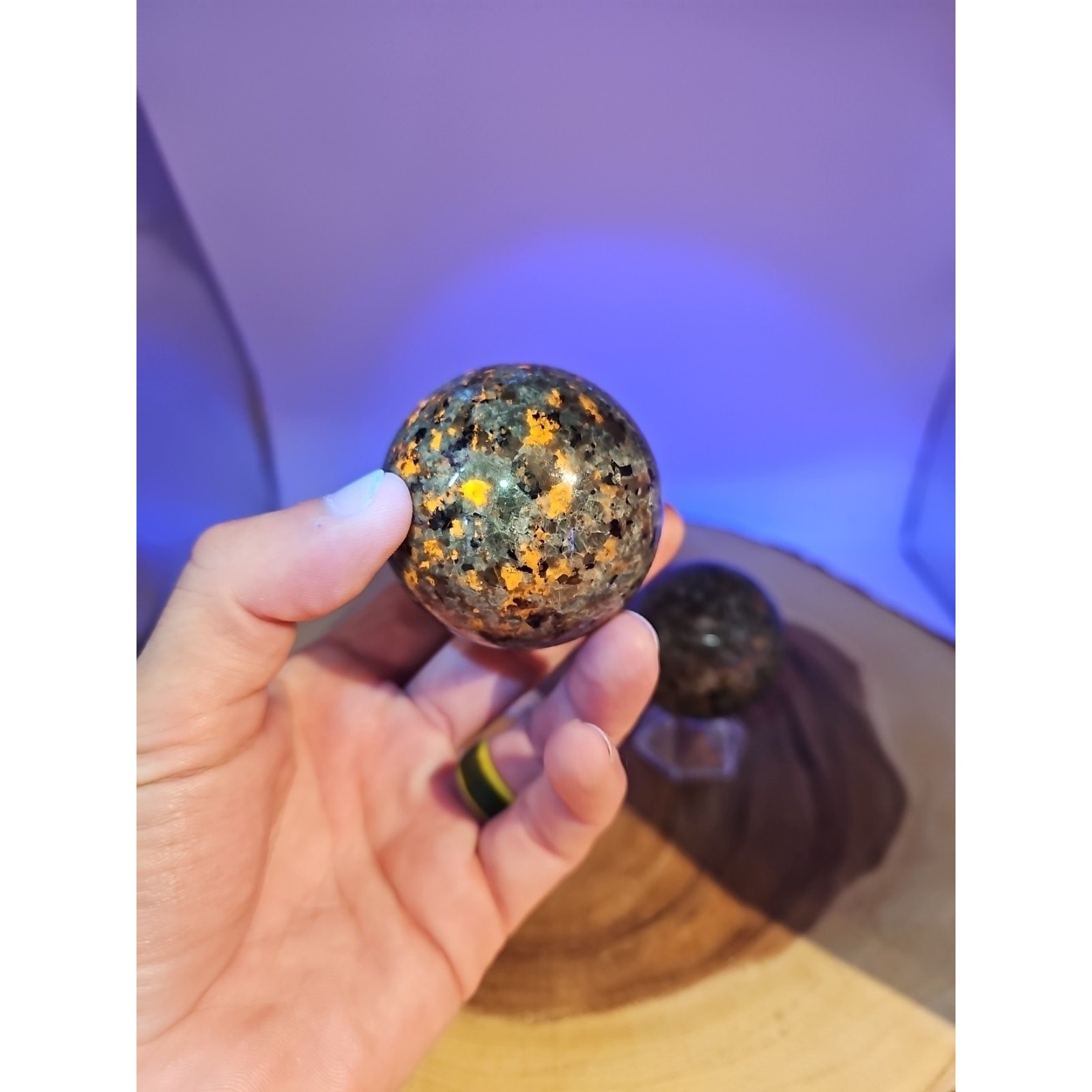 Yooperlite Stone Sphere 55mm 1 Each – CrystalCloud Company