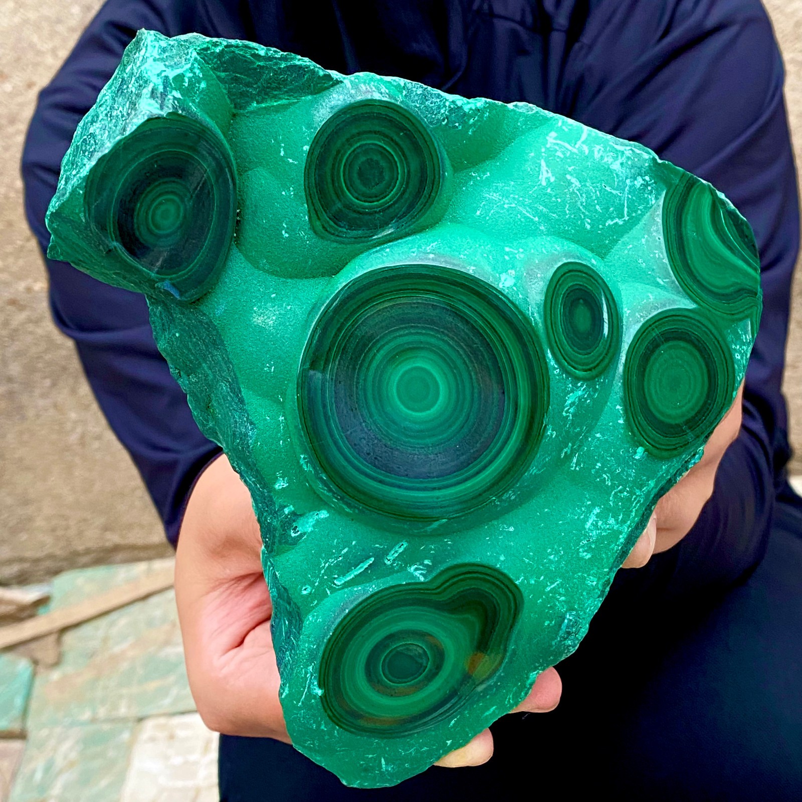 5.3LB Natural tortoise Malachite transparent cluster coarse mineral sample