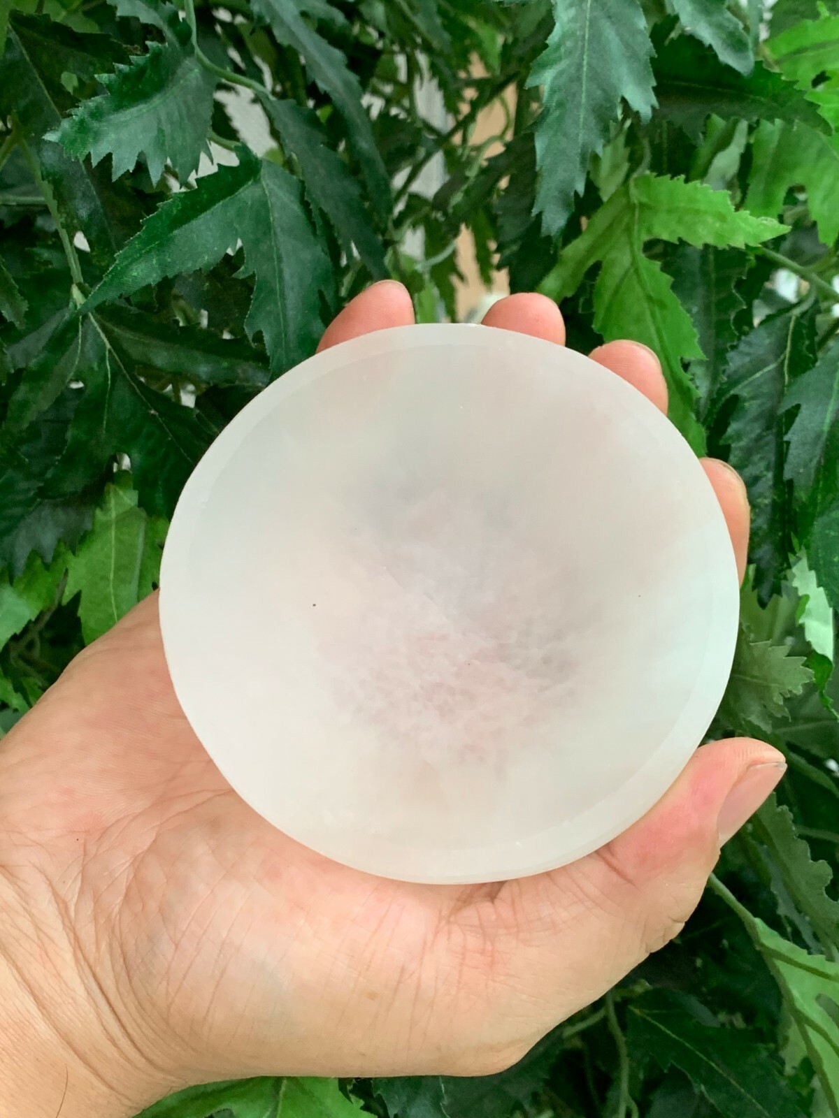Gemstone Carved -3″,4″, 6″ & 8″ Diameter SELENITE Crystal Polished Charging Bowl