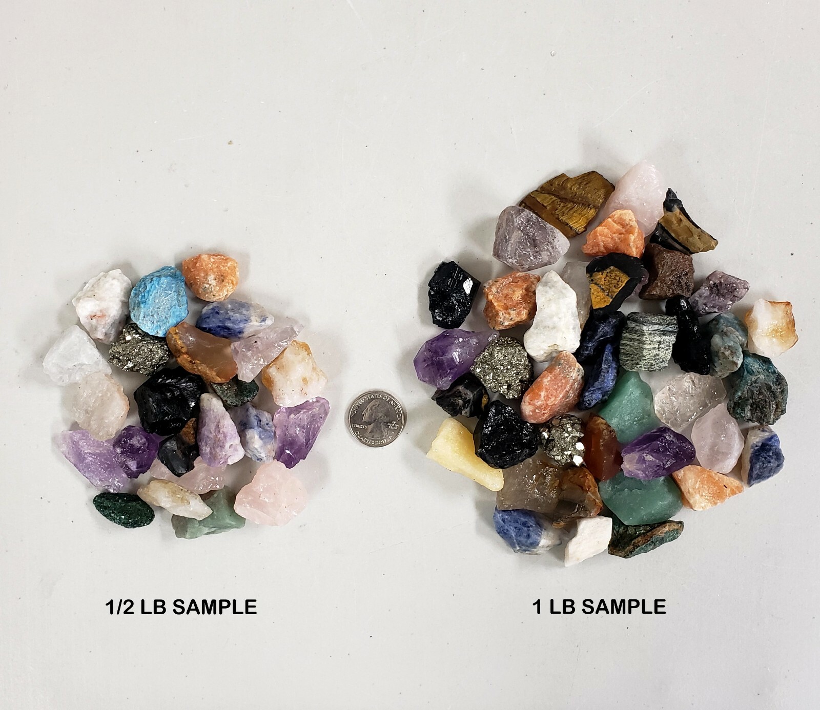 Raw Crystal Chunks – 1″ to 2″ Assorted Crystals Bulk – Rough Gems Stones Mix Lot