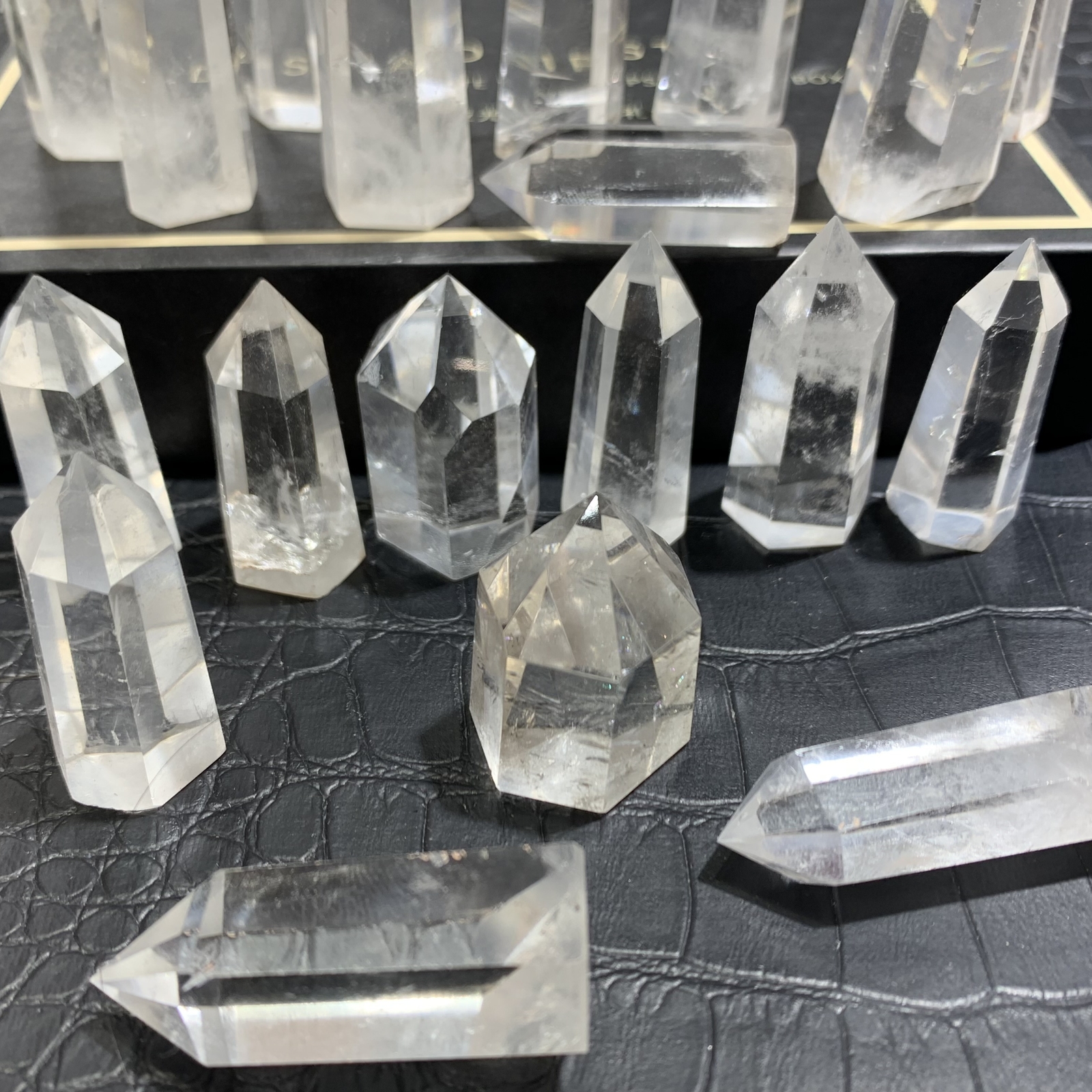 20pc natural mini clear quartz obelisk crystal wand point healing random
