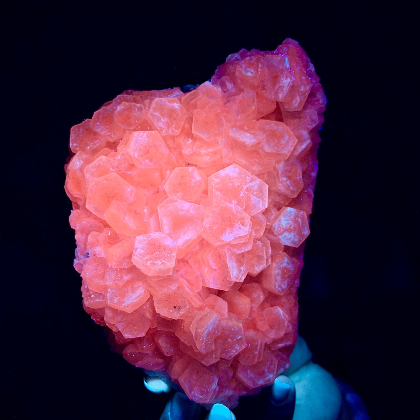 2.20LB Natural String of Copper Coins Calcite/Fluorescent Glow Under UV Light
