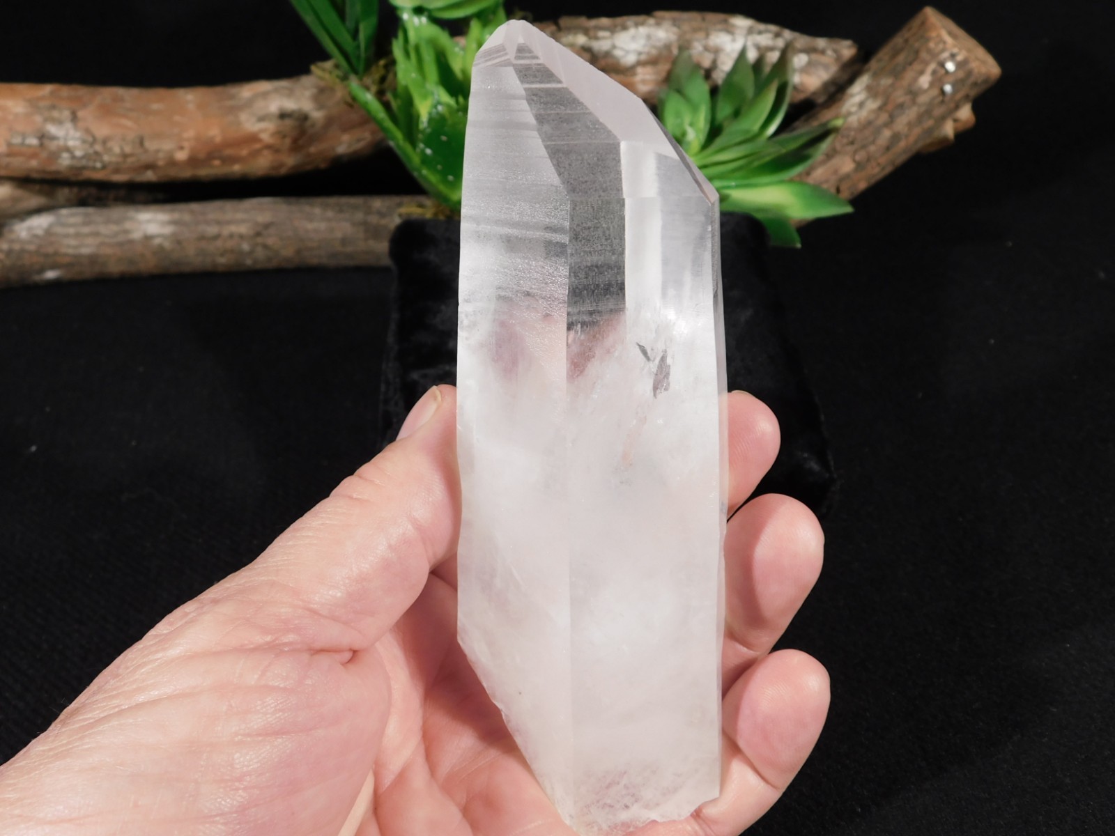 Long! Semi Translucent LEMURIAN Quartz Crystal From Brazil 318gr