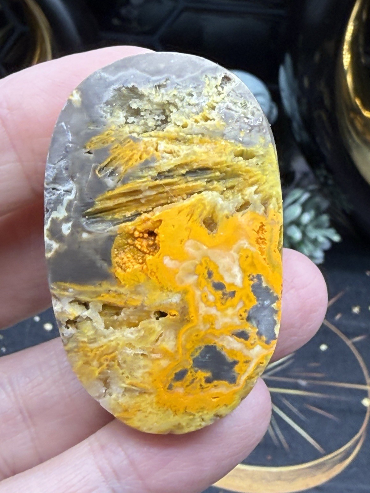 Natural Bumblebee Jasper Palms Druze vugs raw Free shipping