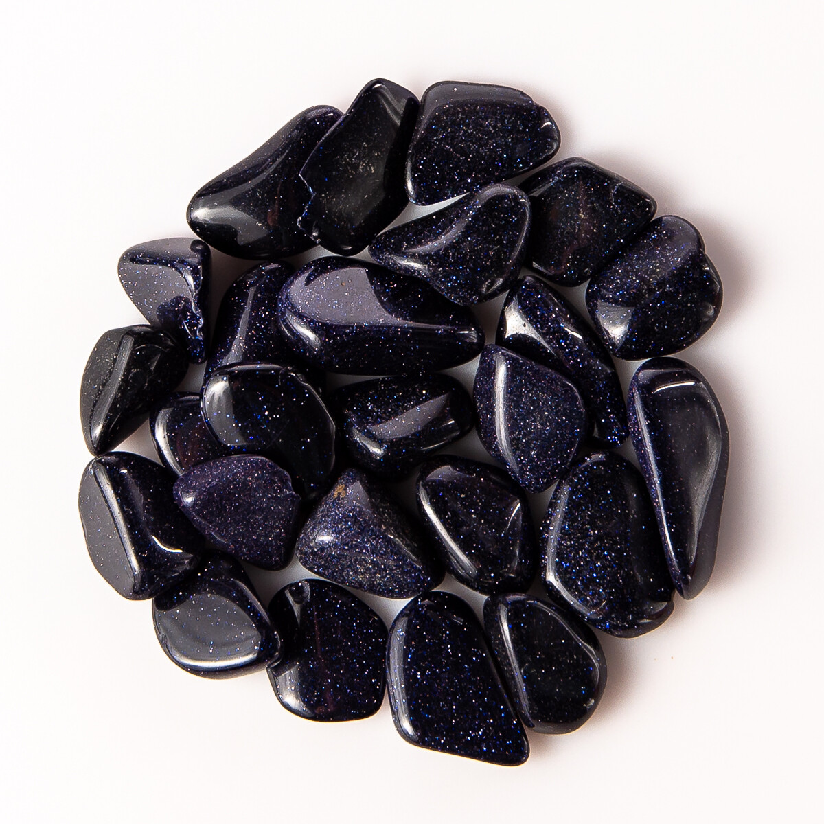 50g Tumbled Blue Goldstone Gemstone Crystals 15-30 Stones Gems Rock Specimens