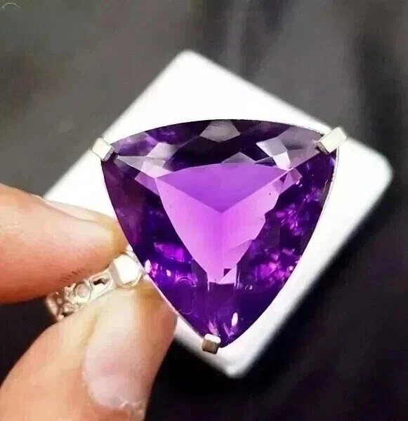 95.6 Ct+ Natural Purple Amethyst 925 Sterling Silver Pendant Gemstone