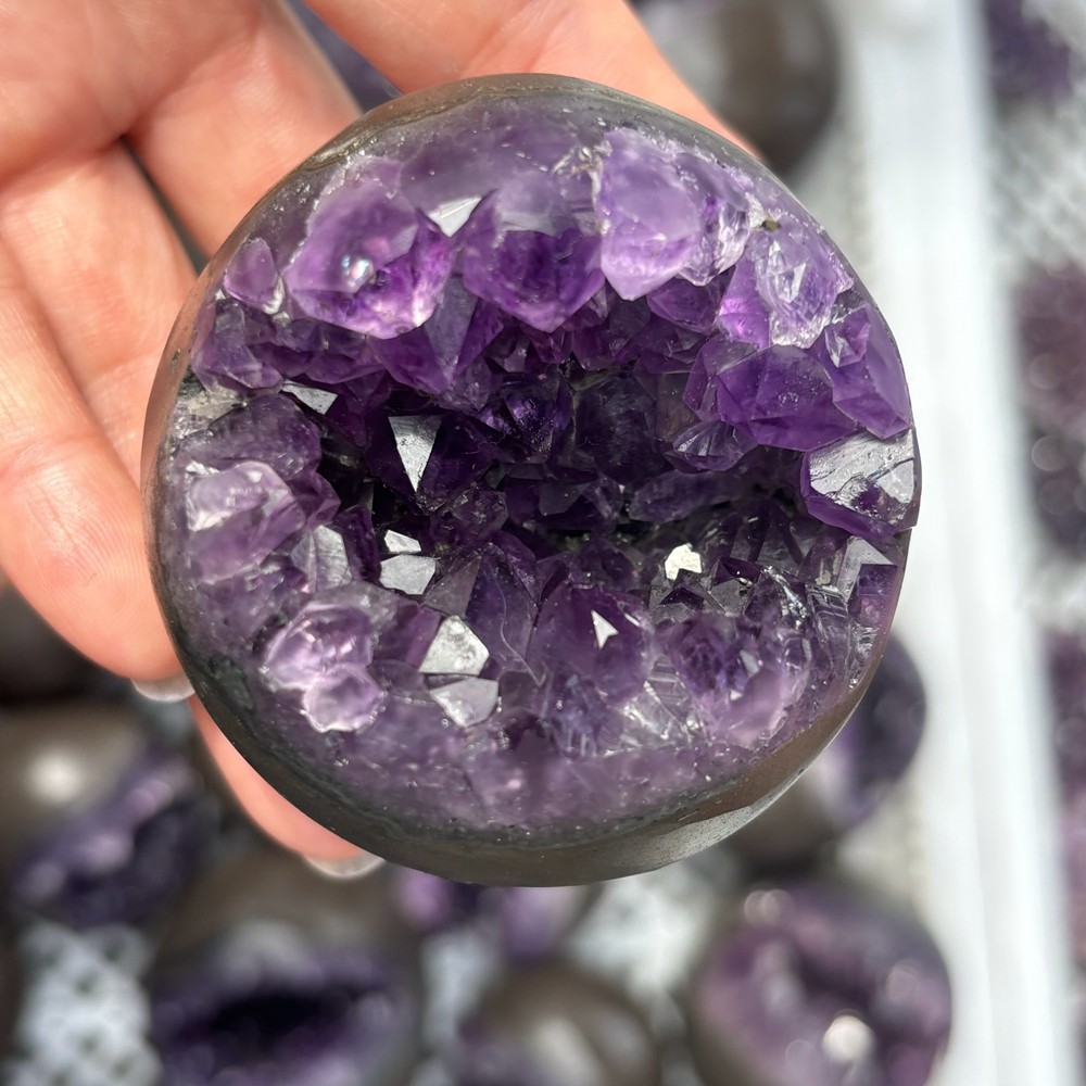 1pc Natural Amethyst crystal cave sphere Crystal gedoe ball decor healing 200g+
