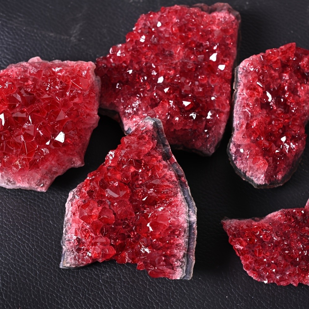 Irregular Claret Crystal Cluster Mineral Quartz Display Healing Decor Gift
