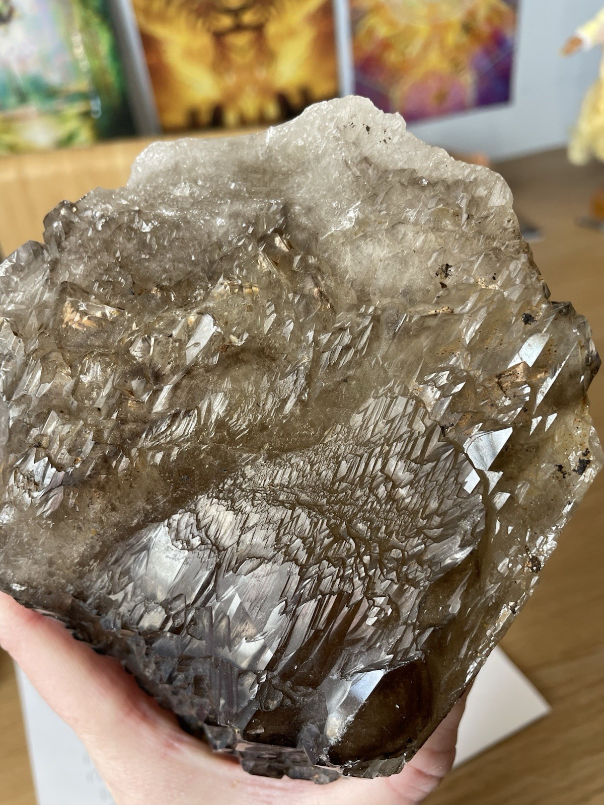 Large Elestial Smoky Citrine Statement Piece 1.85kg Stunning Crystal Quartz