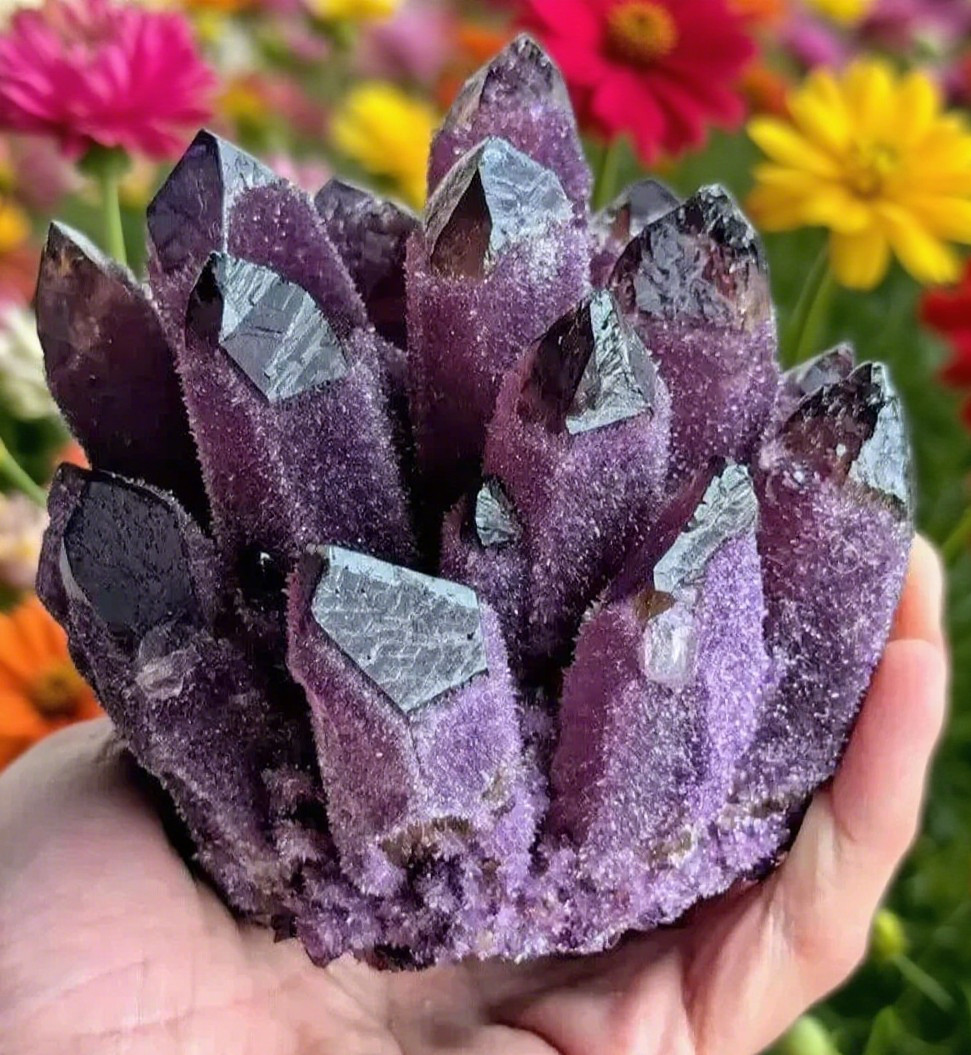 300G+Amethyst Crystal Cluster Sparkling Purple Crystal Specimen High Energy Gift