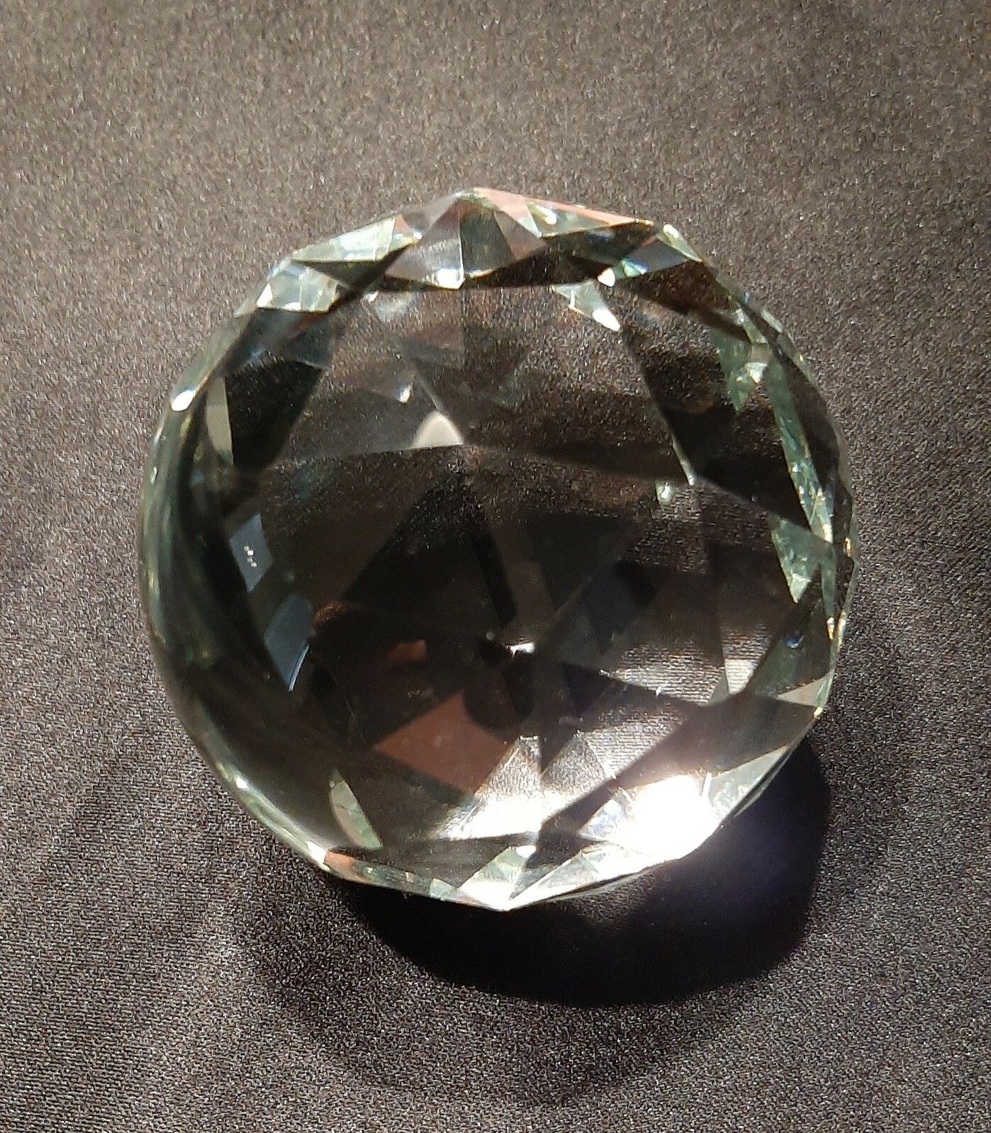 80mm Clear Cut Crystal Ball K9 Faceted Gazing Ball Sun Catcher from US
