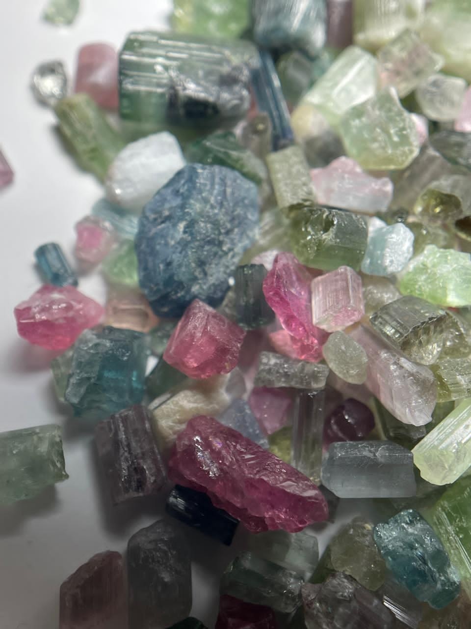 1430- Carats Natural multi colour Tourmaline Crystals Lot from Afghanistan