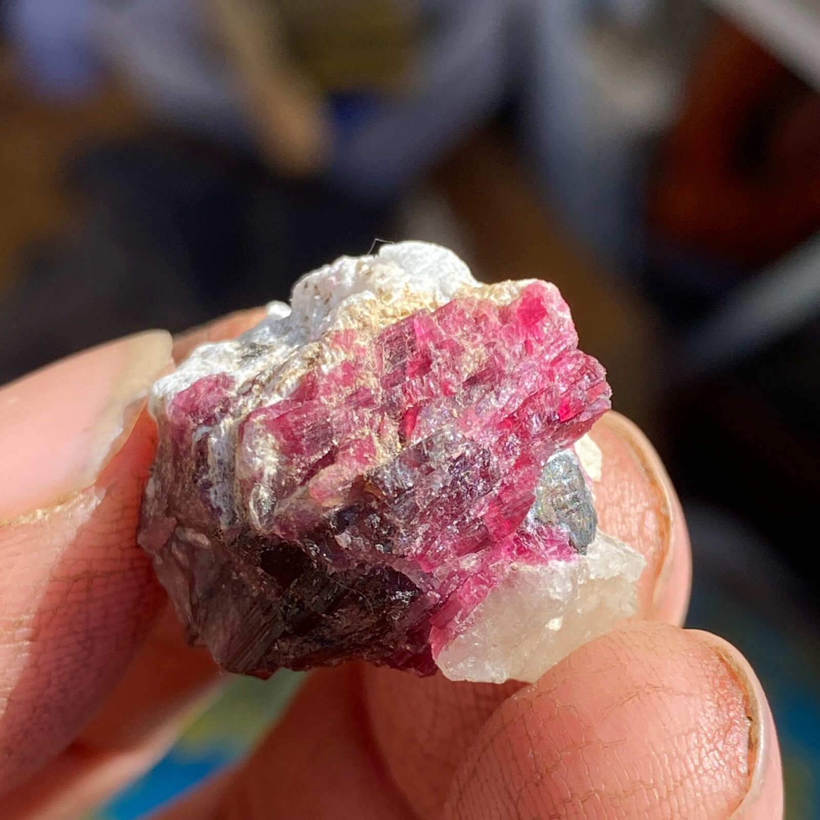 7.0g Natural Pink Tourmaline Crystal Cluster Rough Gem Mineral Specimen