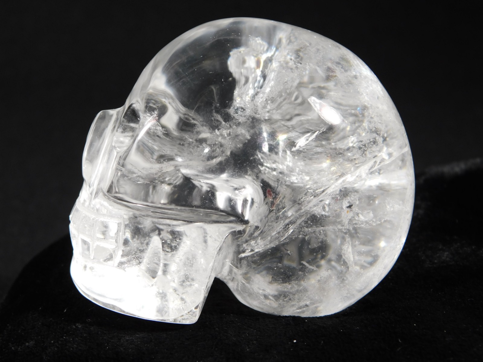 wOw! VERY Translucent Quartz Crystal SKULL Brazil 178gr