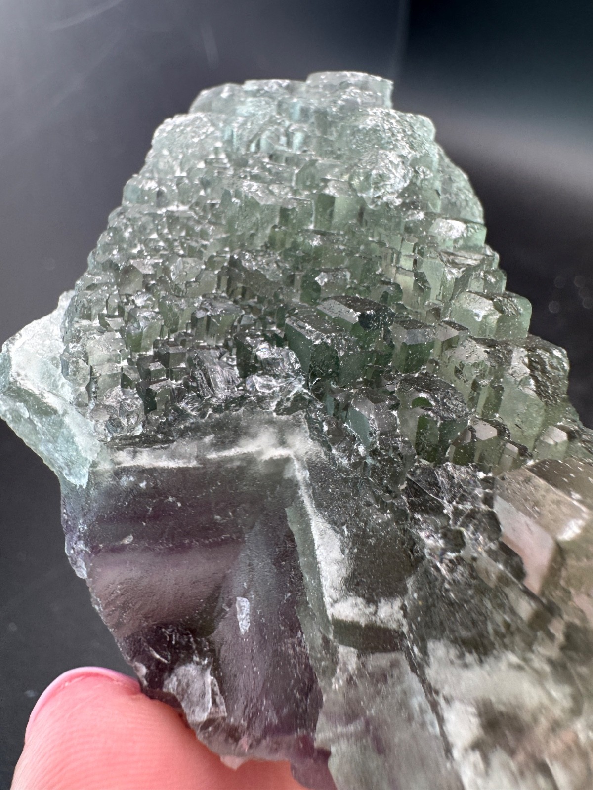 6692 Excellent Green Stepped Fluorite Fu Jian 152g