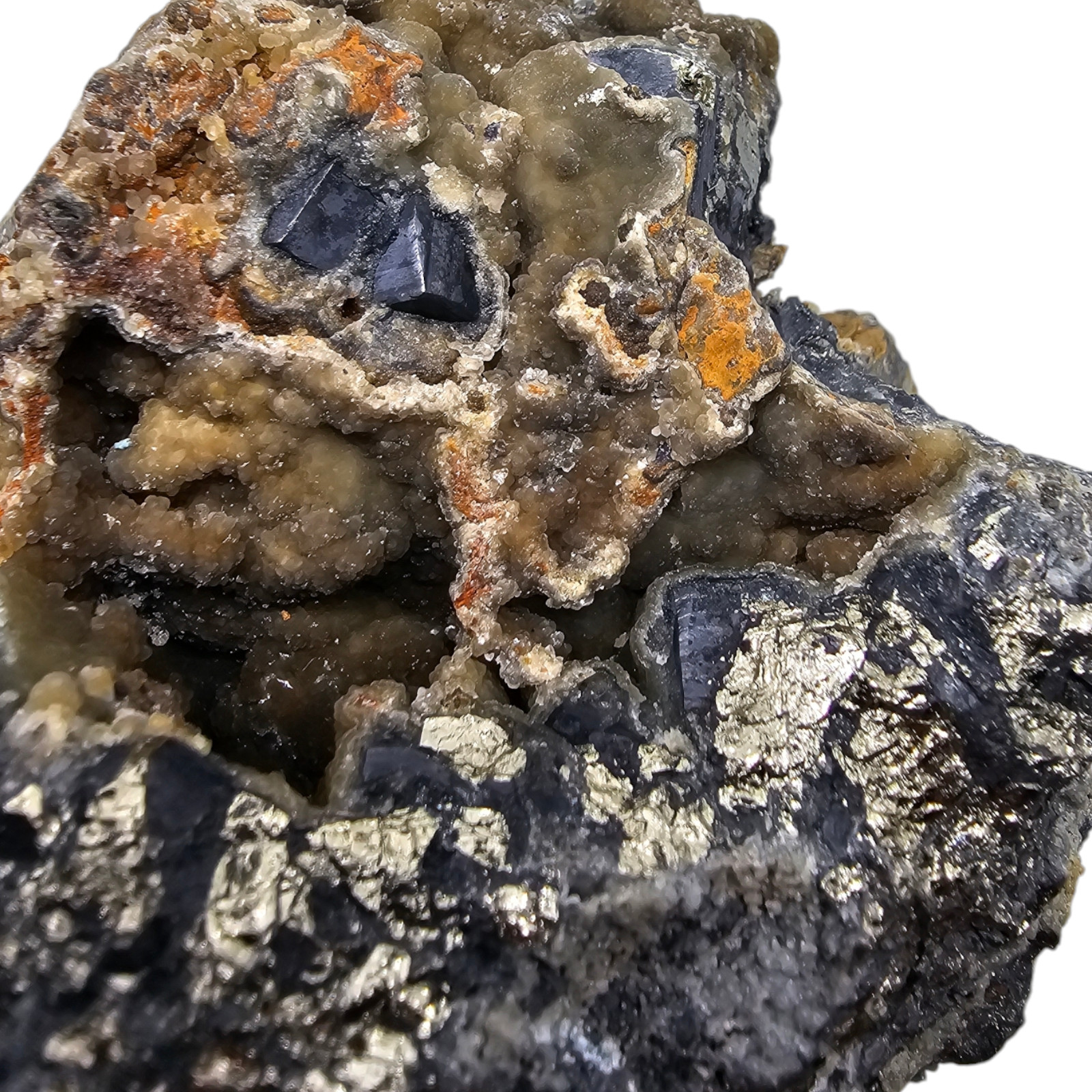 2.1 Lbs Smithsonite Mineral Specimen with Pyrite – 962 g 9x6x8 cm Ojuela Mine