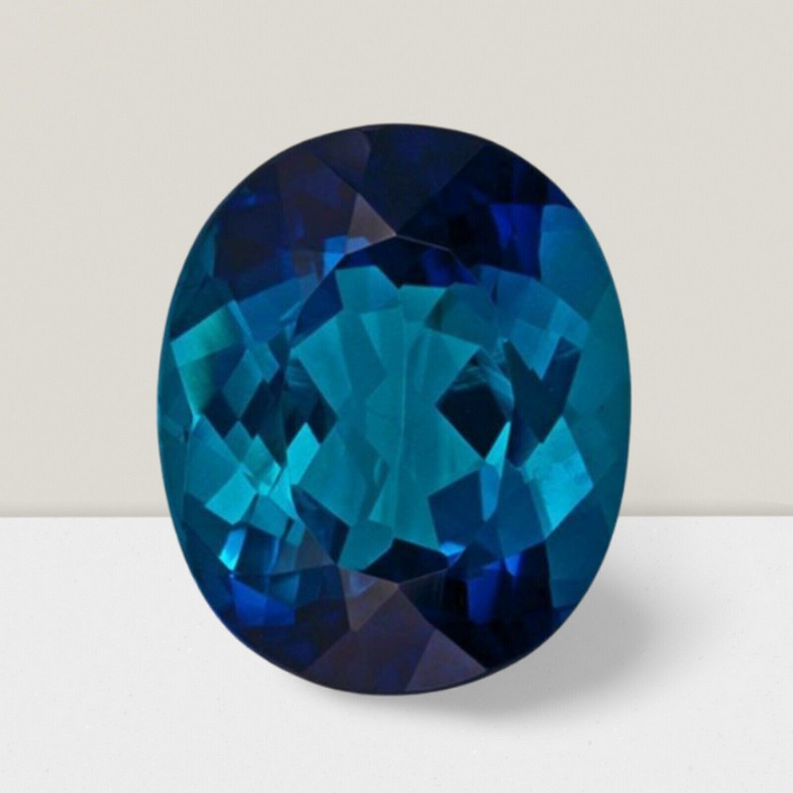 Blue Tourmaline Oval Cut Gemstone 2 Cts – 10×8 mm Lustrous Loose Gem
