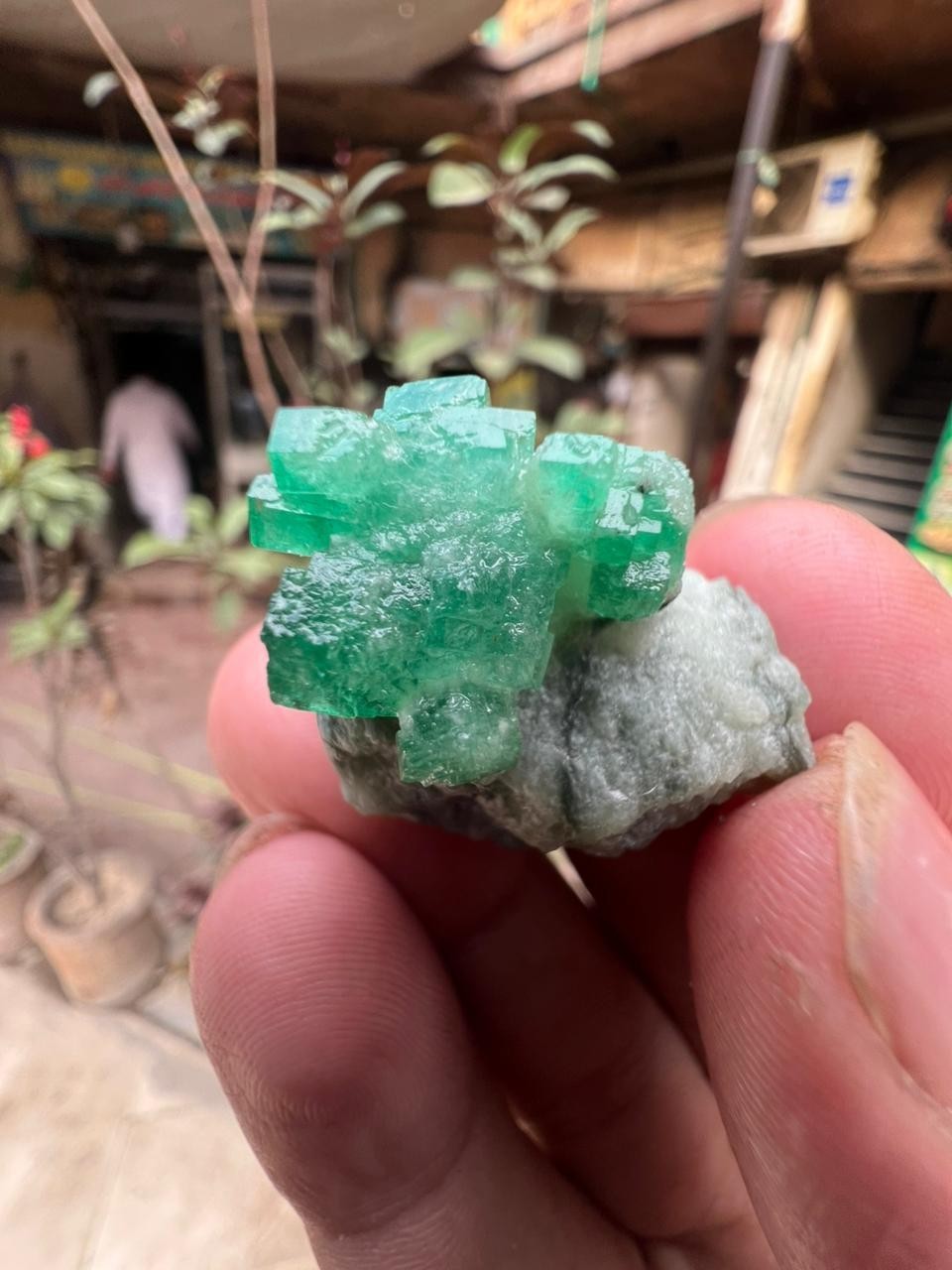 15Gm | Natural Emerald Crystal Bunch In Matrix Specimen l Swat, Pakistan.