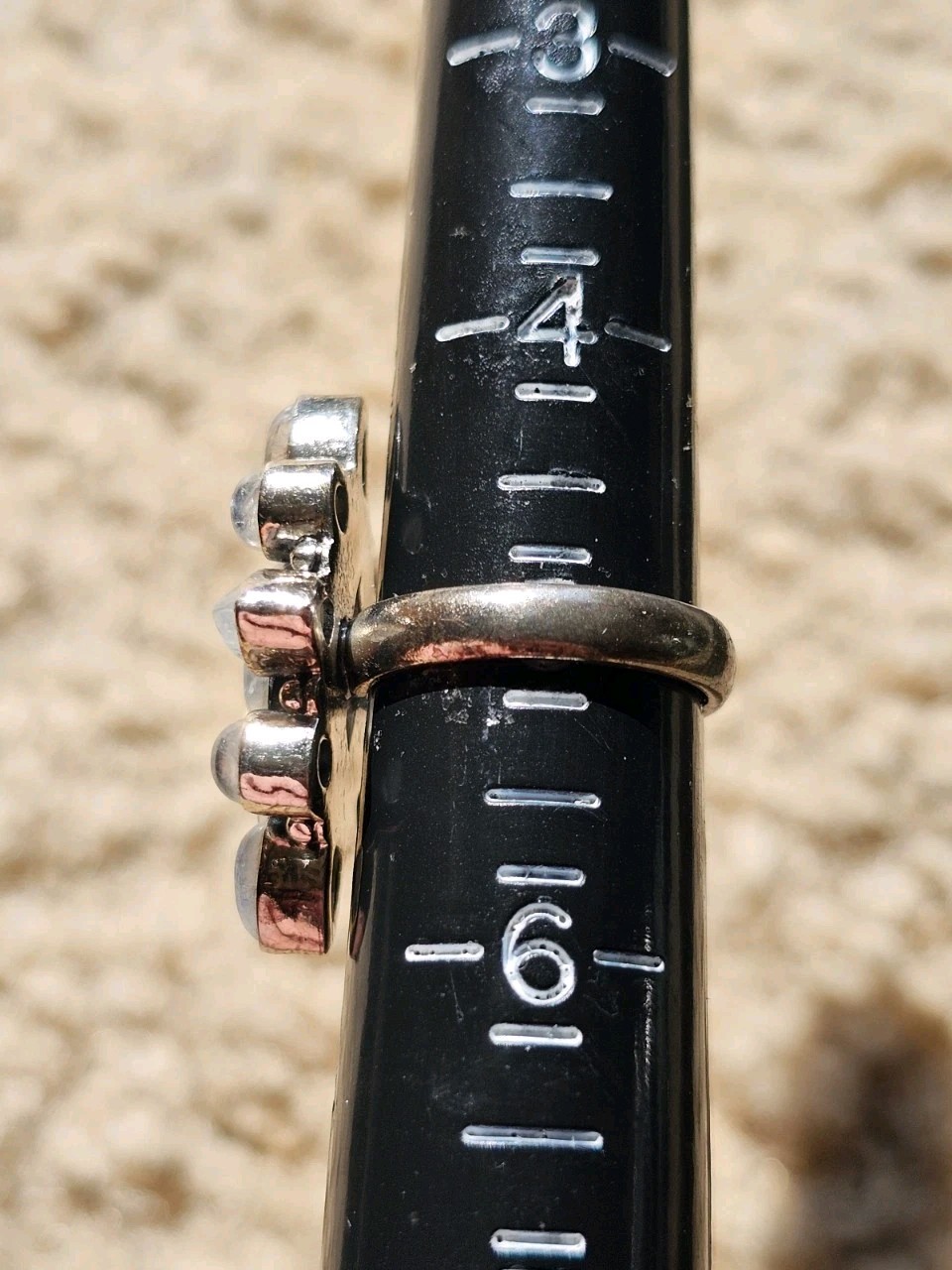 Sterling Silver Moonstone Ring, Size 5, Crystals & Stones, Mineral Specimen