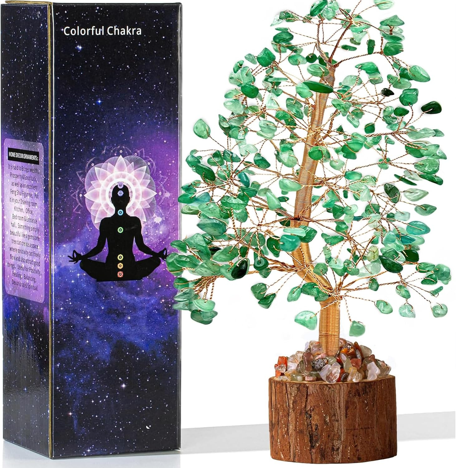 Jade Crystal Healing Chakra Tree of Life, Sister Women Mom Birthday Spiritual Gi