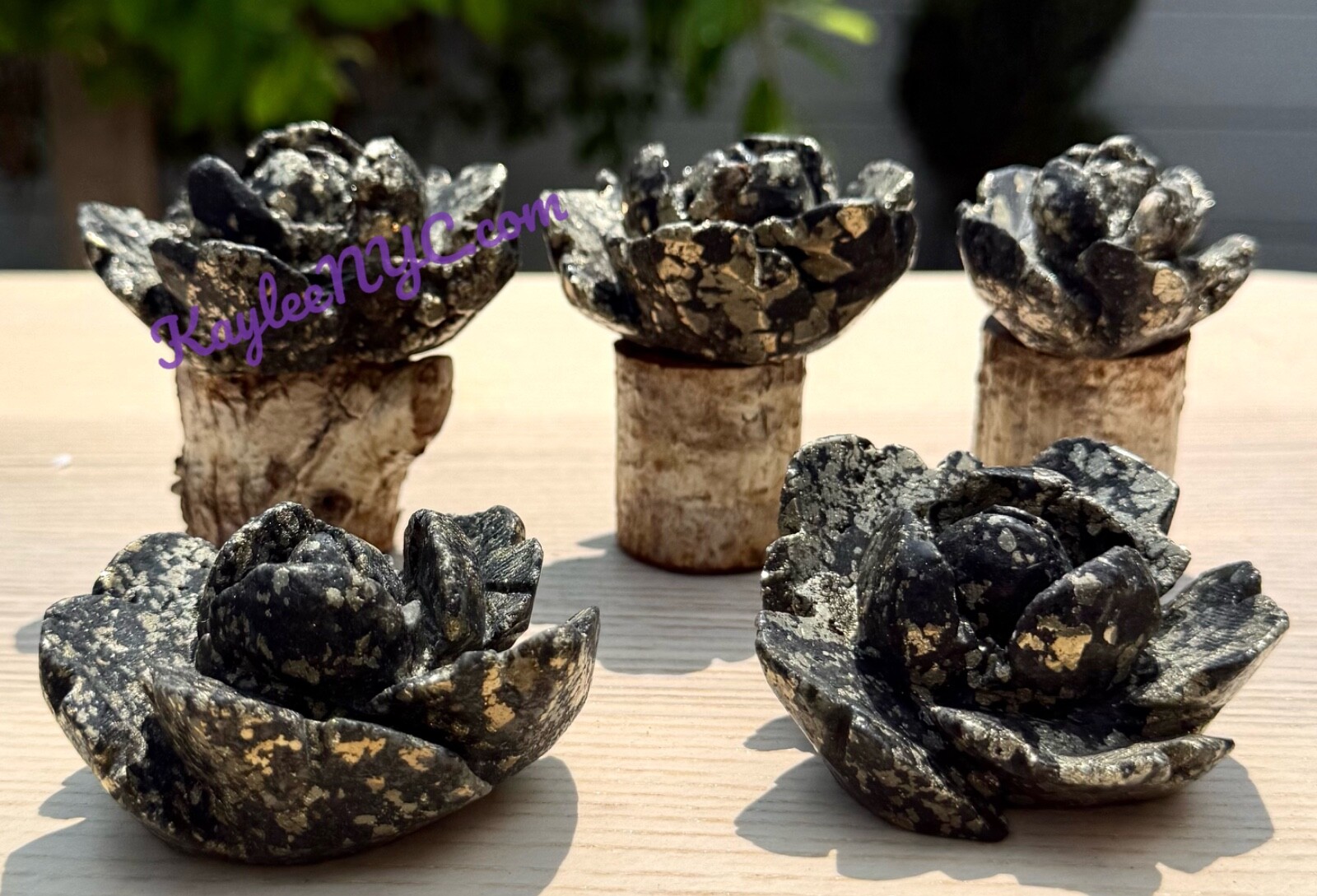 Wholesale Lot 4-5 Pcs Natural Black Pyrite Flowers Crystal Healing Energy