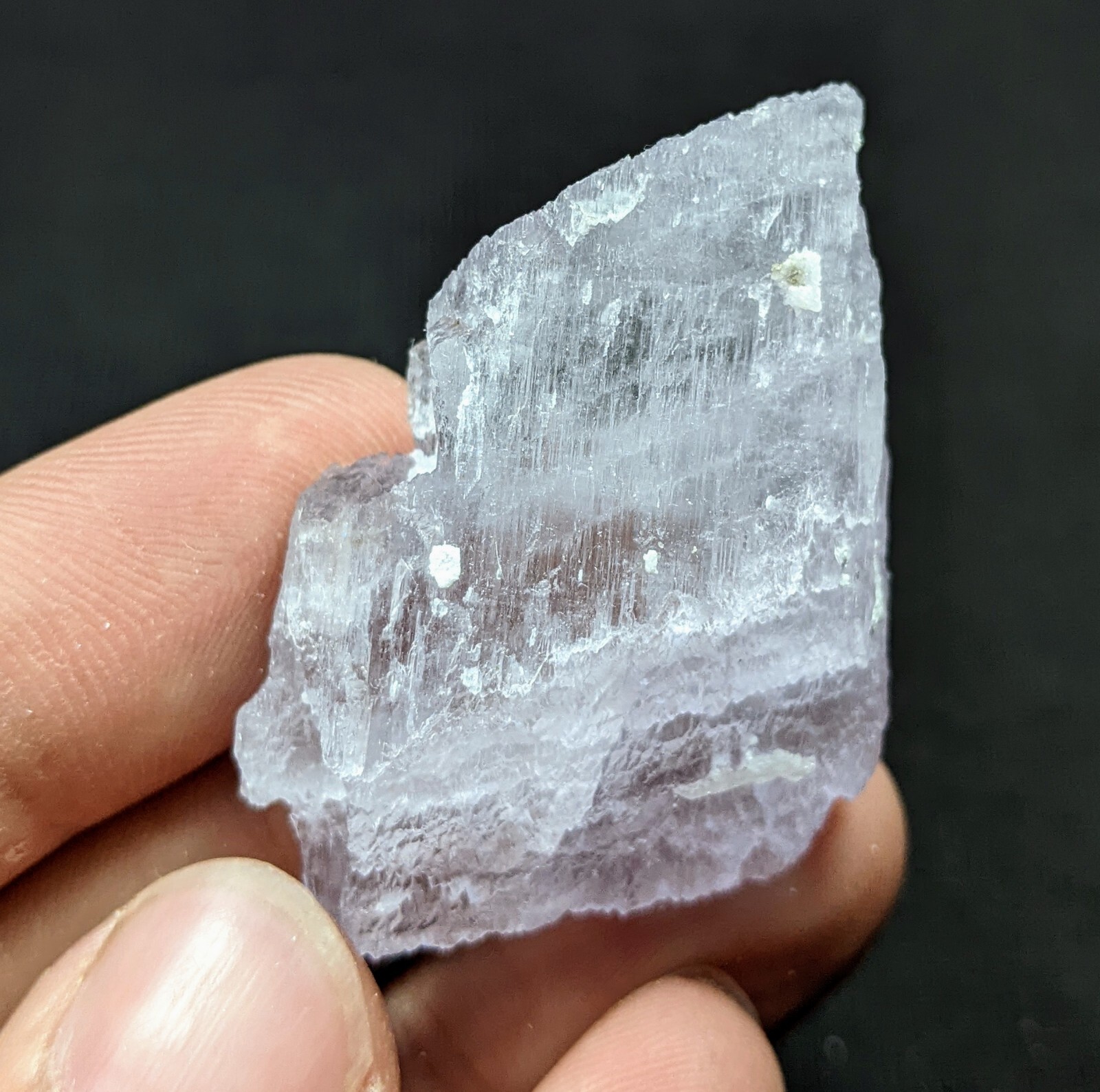 Etched light purple color kunzite crystal from Afghanistan, 26 grams