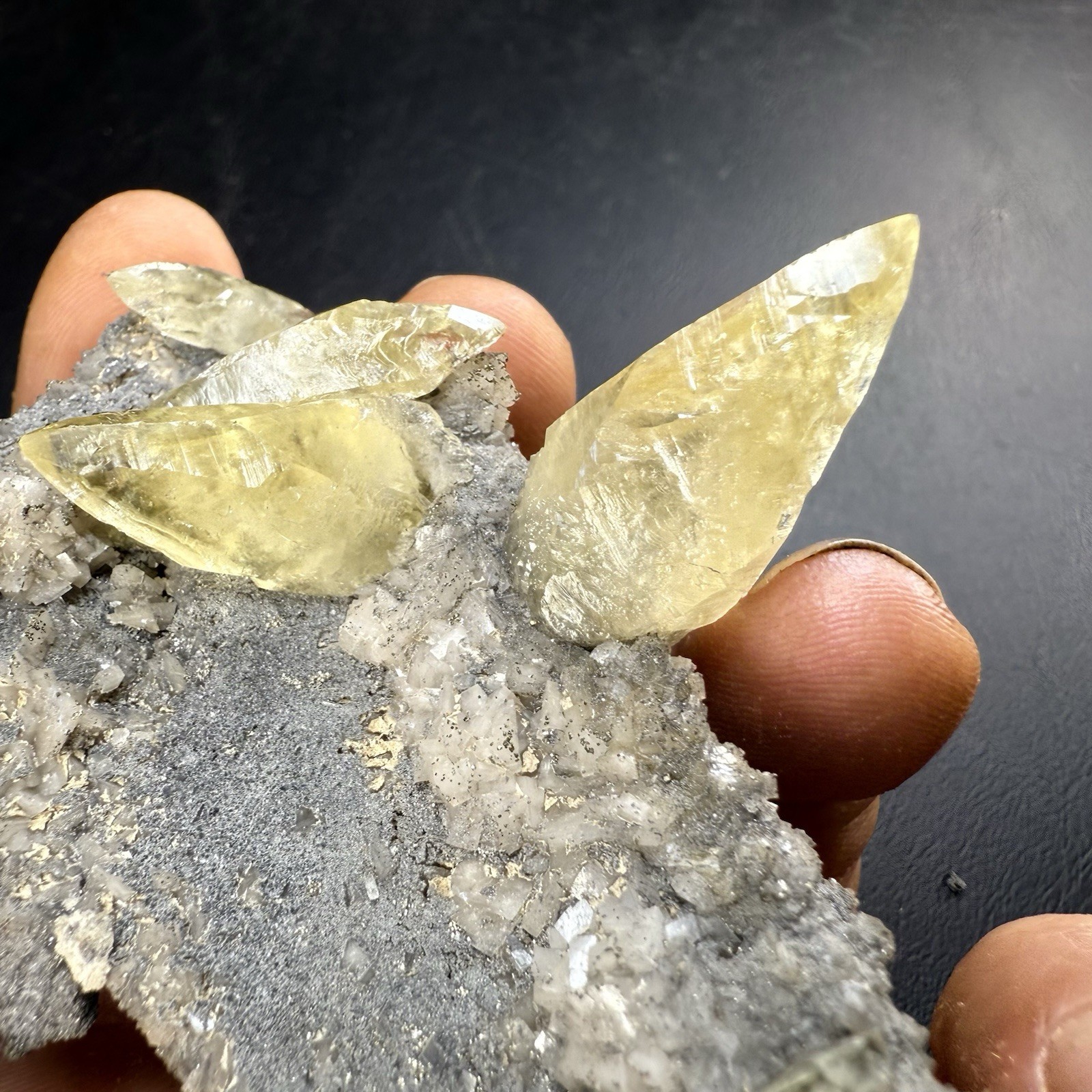 Calcite Crystals with Chalcopyrite Pyrite & Dolomite on Matrix / Missouri