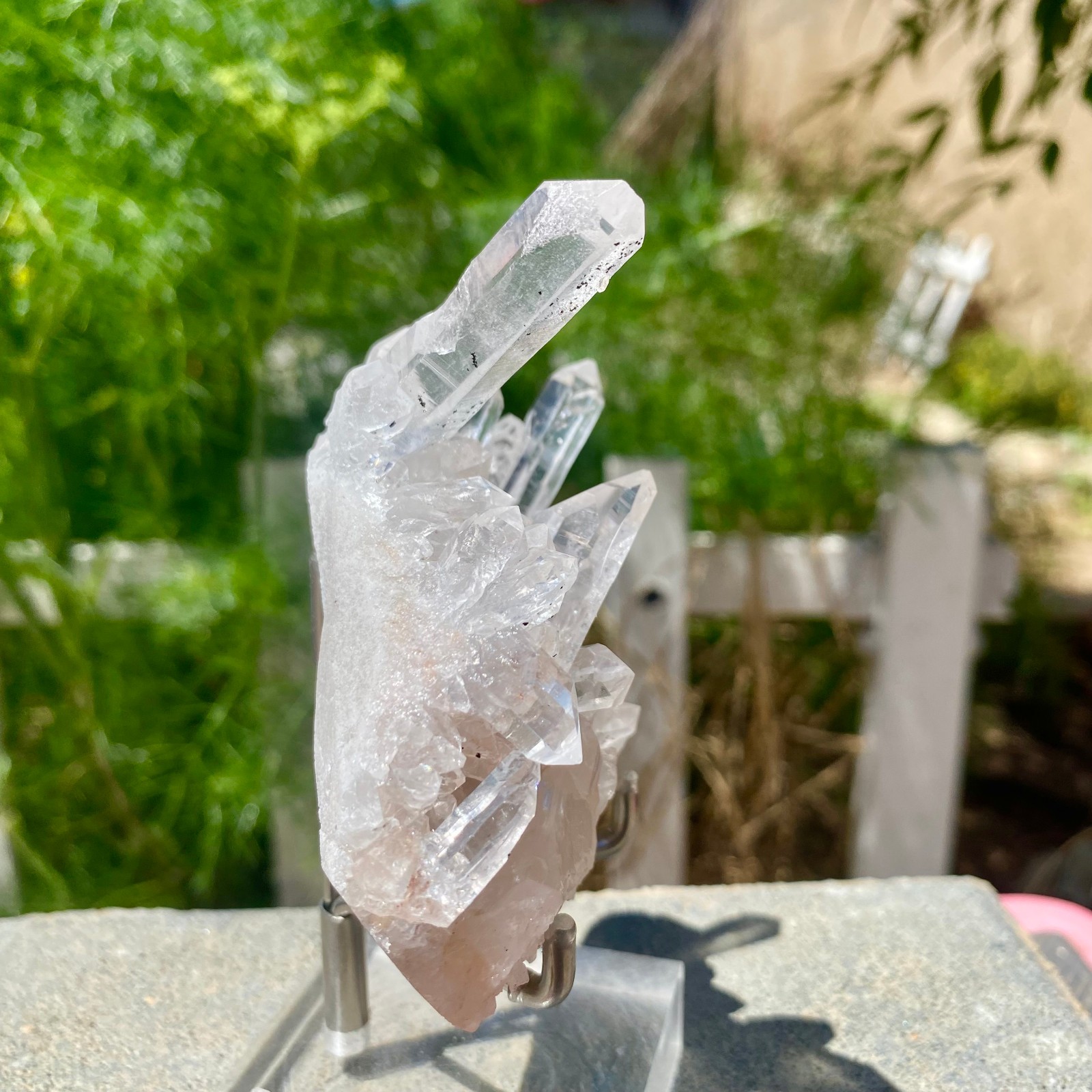 184G Clear White Crystal Quartz Cluster Energy Healing Specimen