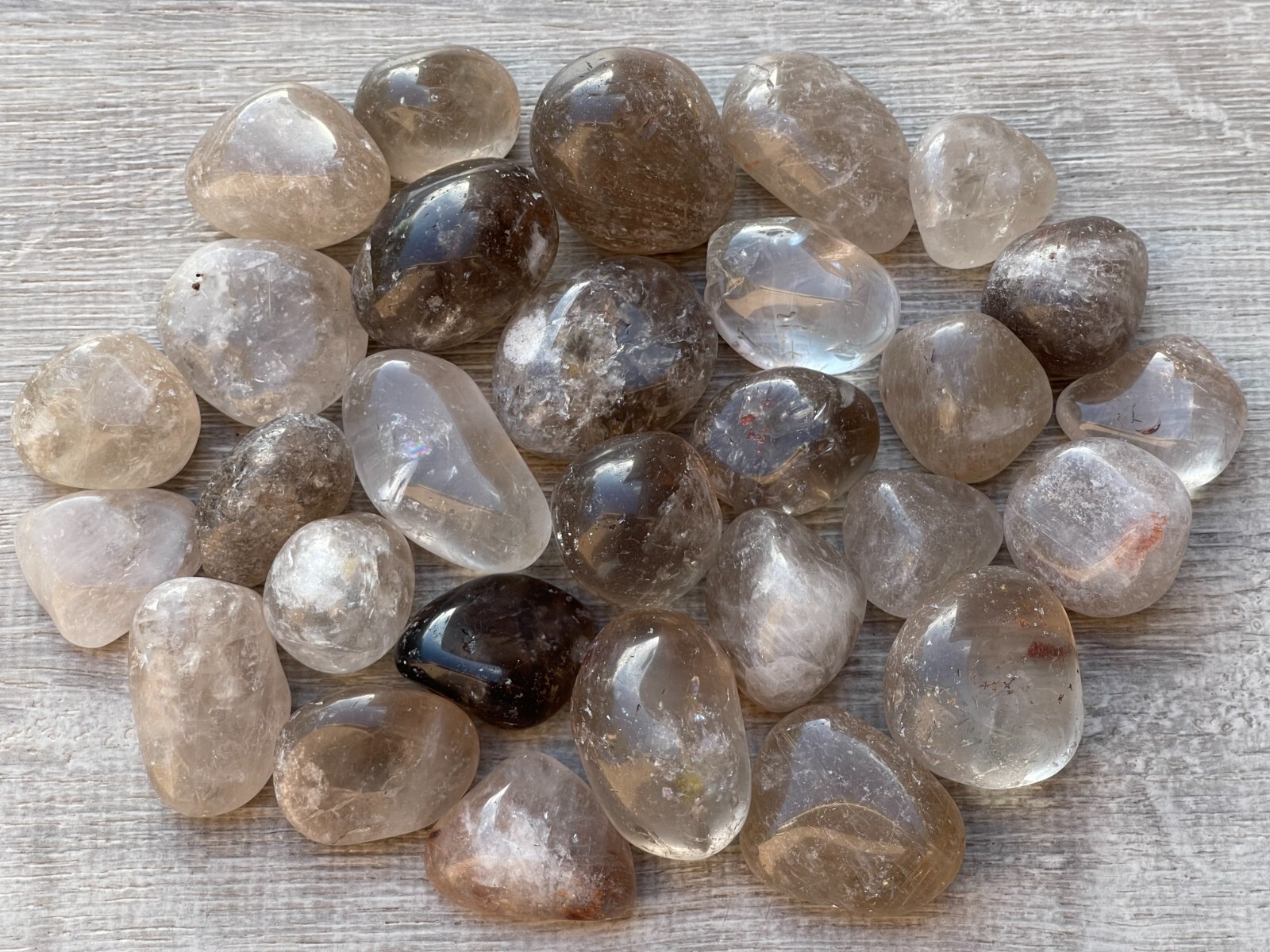 Smoky Quartz Pebble, 1-2 Inches Large Tumbled Smoky Quartz, Wholesale Bulk Lot