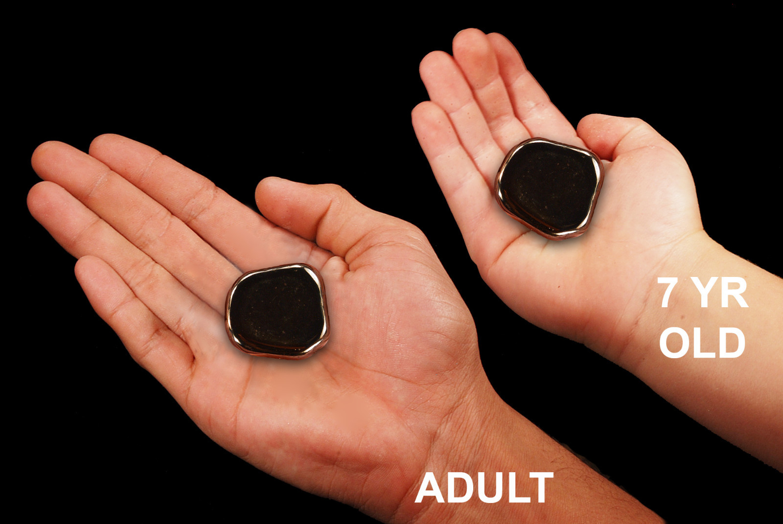 Magnetic Black Hematite 1 1/2″ Flat Healing Crystal Stone Root Chakra Reiki