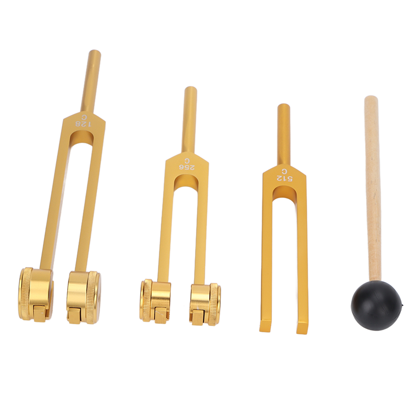 3Pcs Aluminium Alloy Tuning Fork Set 128 256 512Hz Body Tuning Forks With Hammer