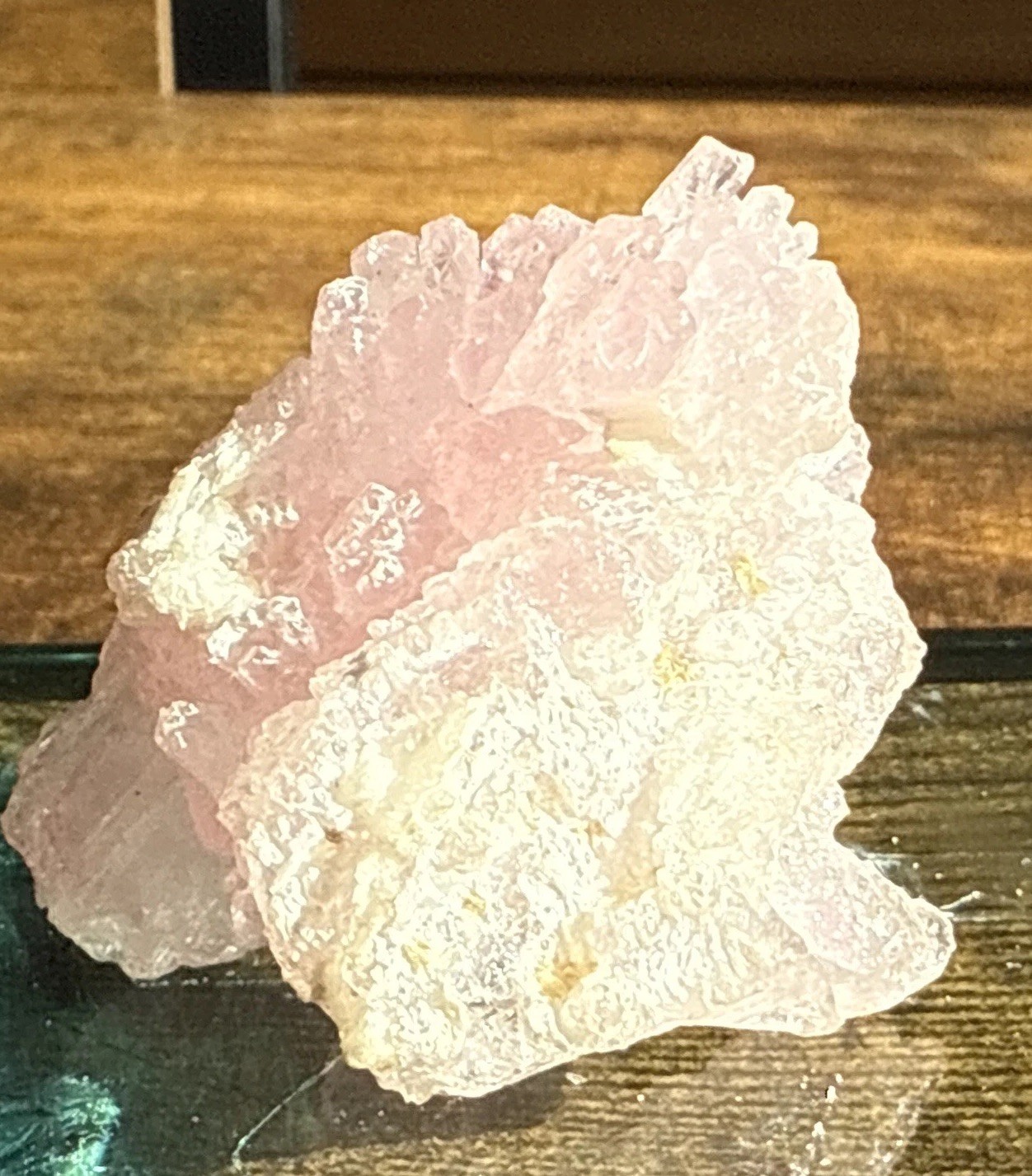 Crystalized Rose Quartz Cluster, Minas Gerais , Brazil, 34+ Grm, Natural, Old In