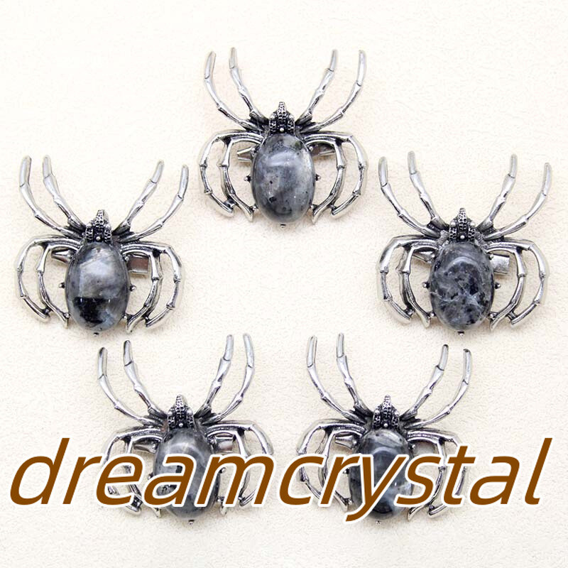 50pcs Mix Natural Quartz Crystal Alloy Spider Skull Reiki Random Insect Skull