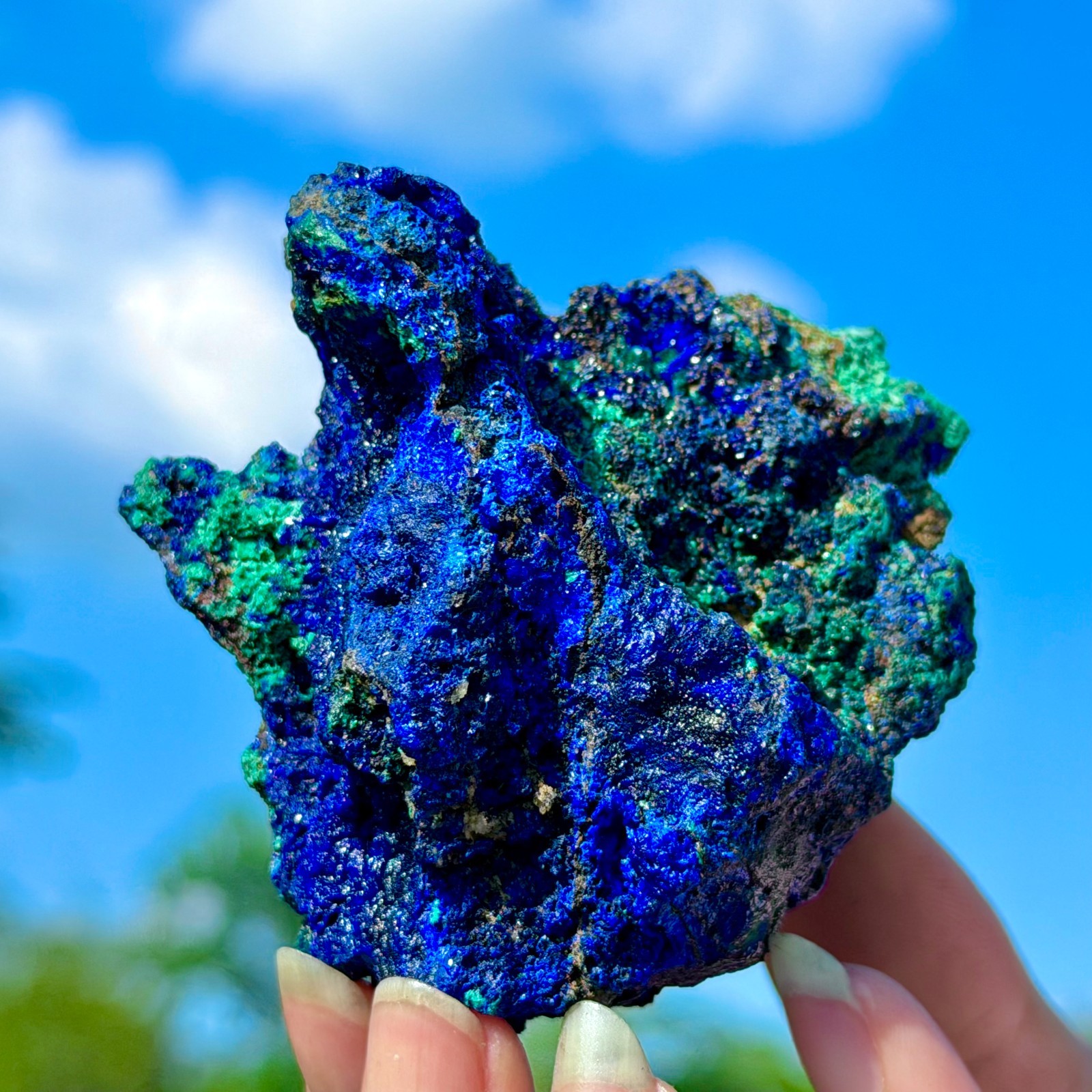181G BEST NATURAL Azurite/Malachite Crystal Quartz Minerals Specimens