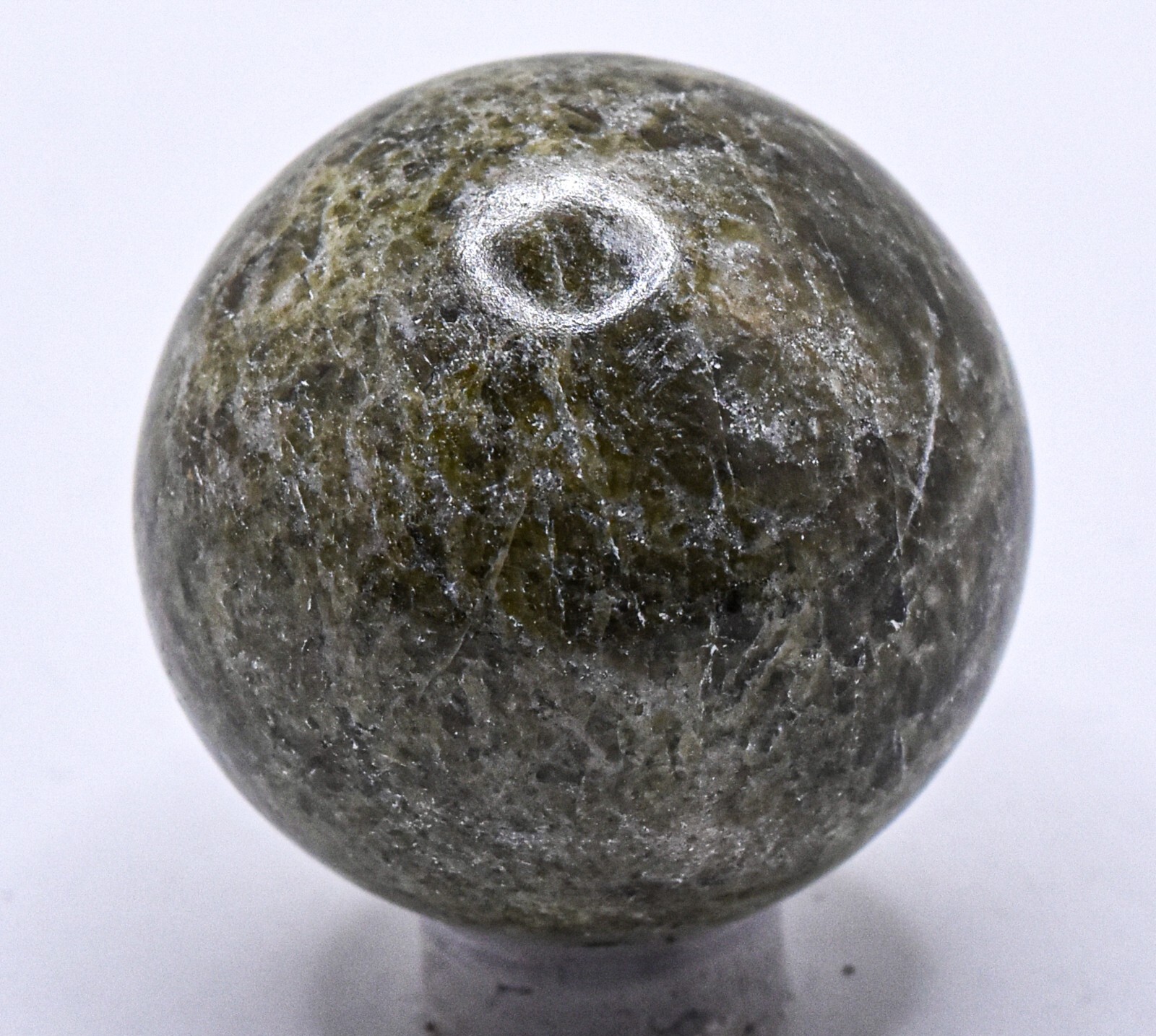37mm Vesuvianite w/ Calcite Inclusions Sphere Polished Natural Mineral – India